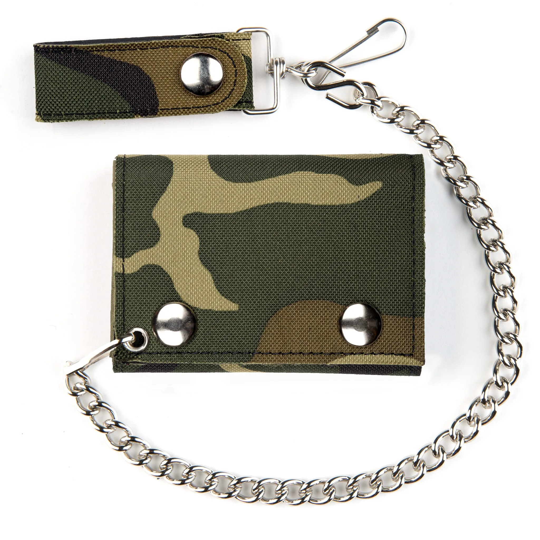 CF304  Camouflage Tri-Fold Wallet w/ Chain