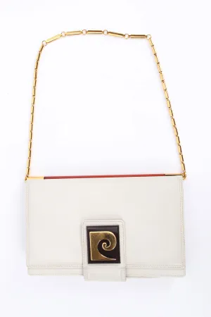 Chain Leather Envelope Clutch