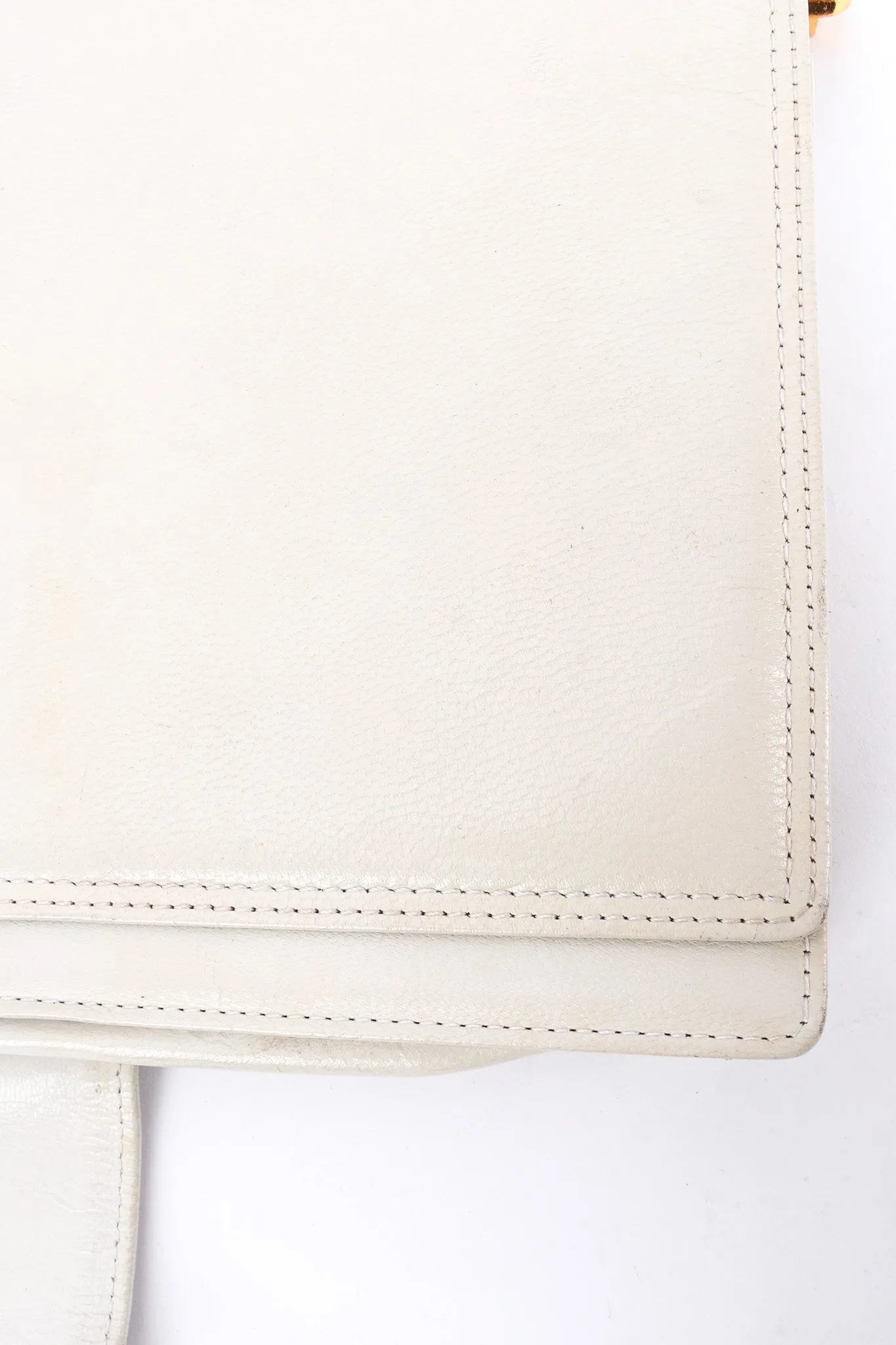 Chain Leather Envelope Clutch