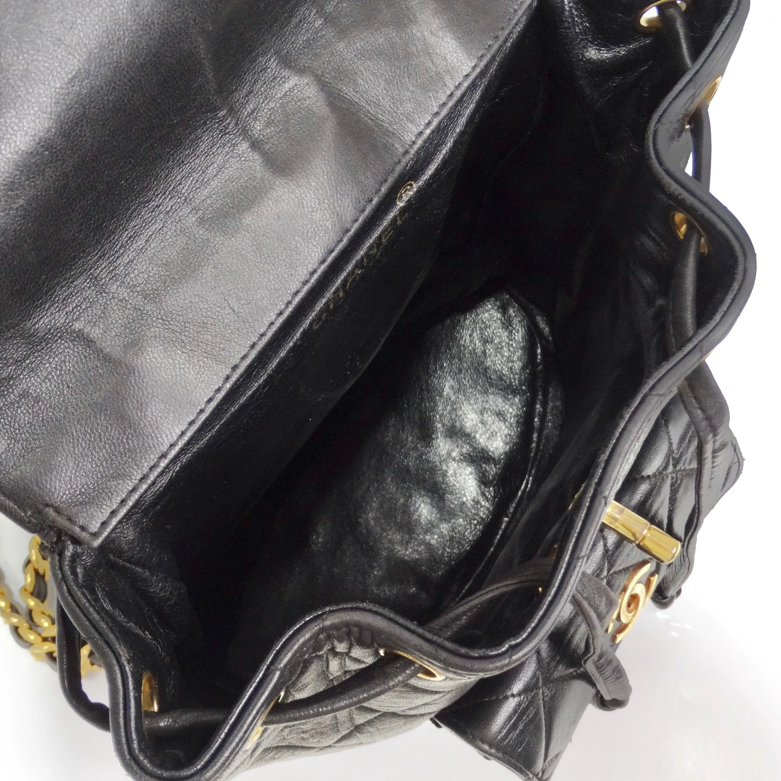 Chanel 1990s Lambskin Quilted Backpack
