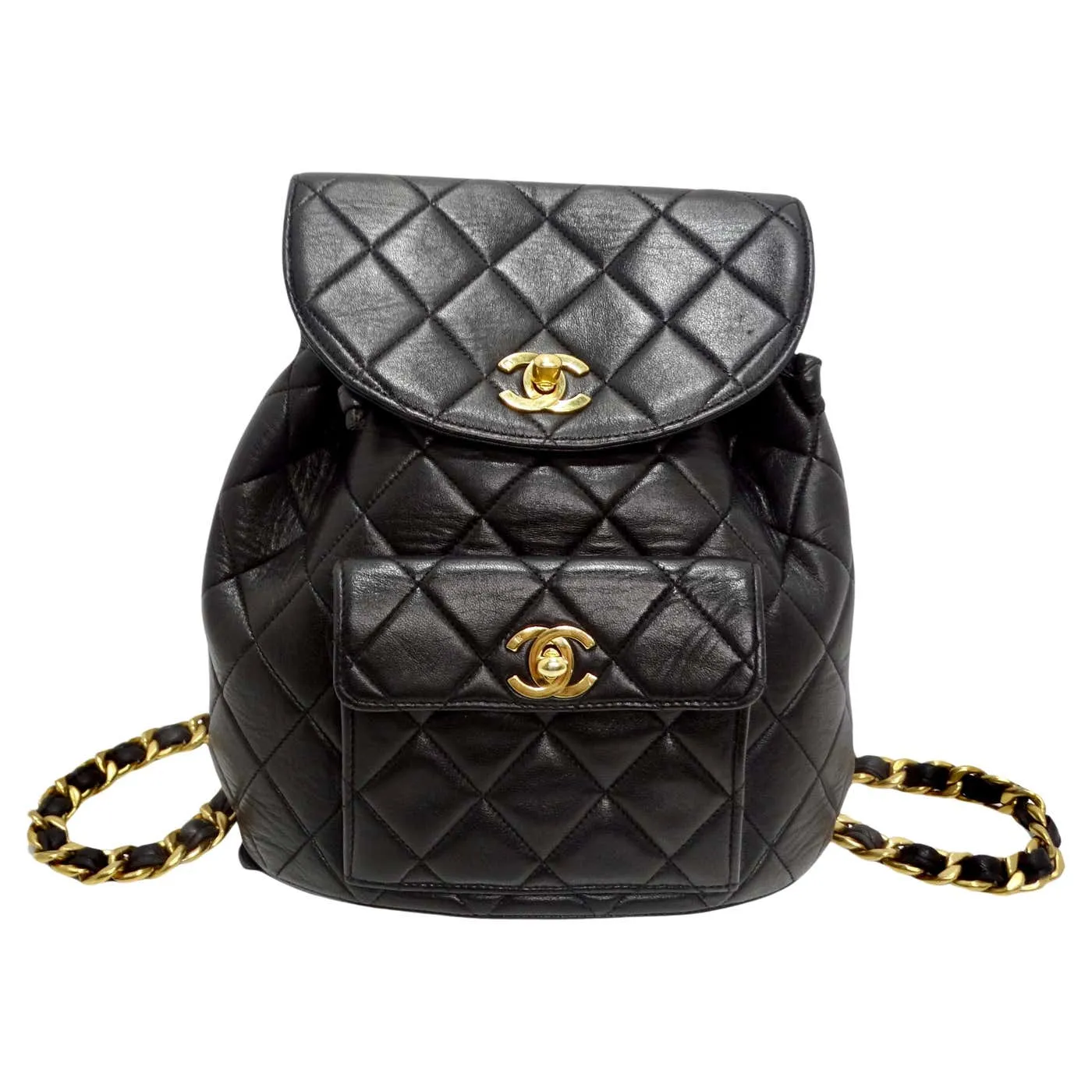 Chanel 1990s Lambskin Quilted Backpack