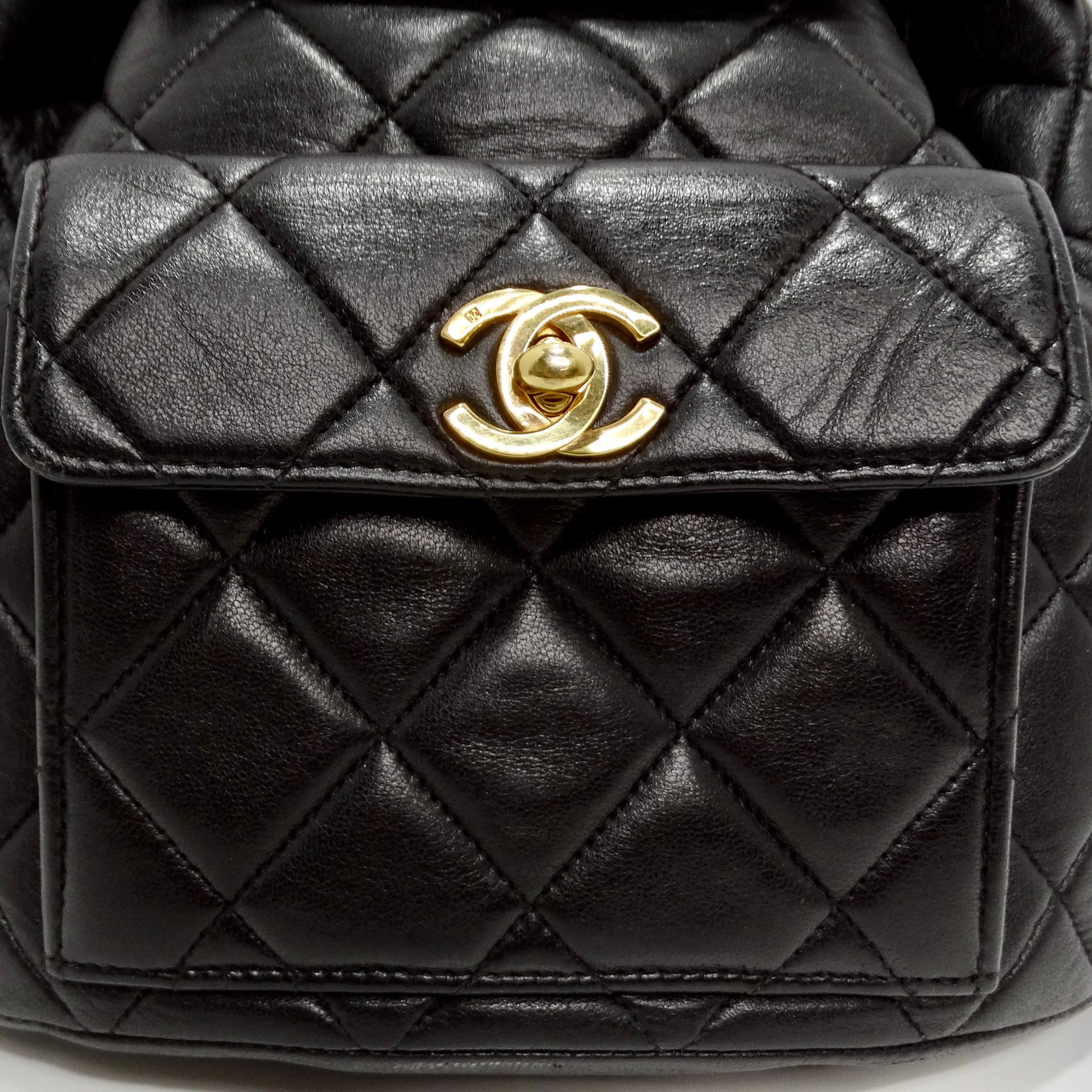 Chanel 1990s Lambskin Quilted Backpack