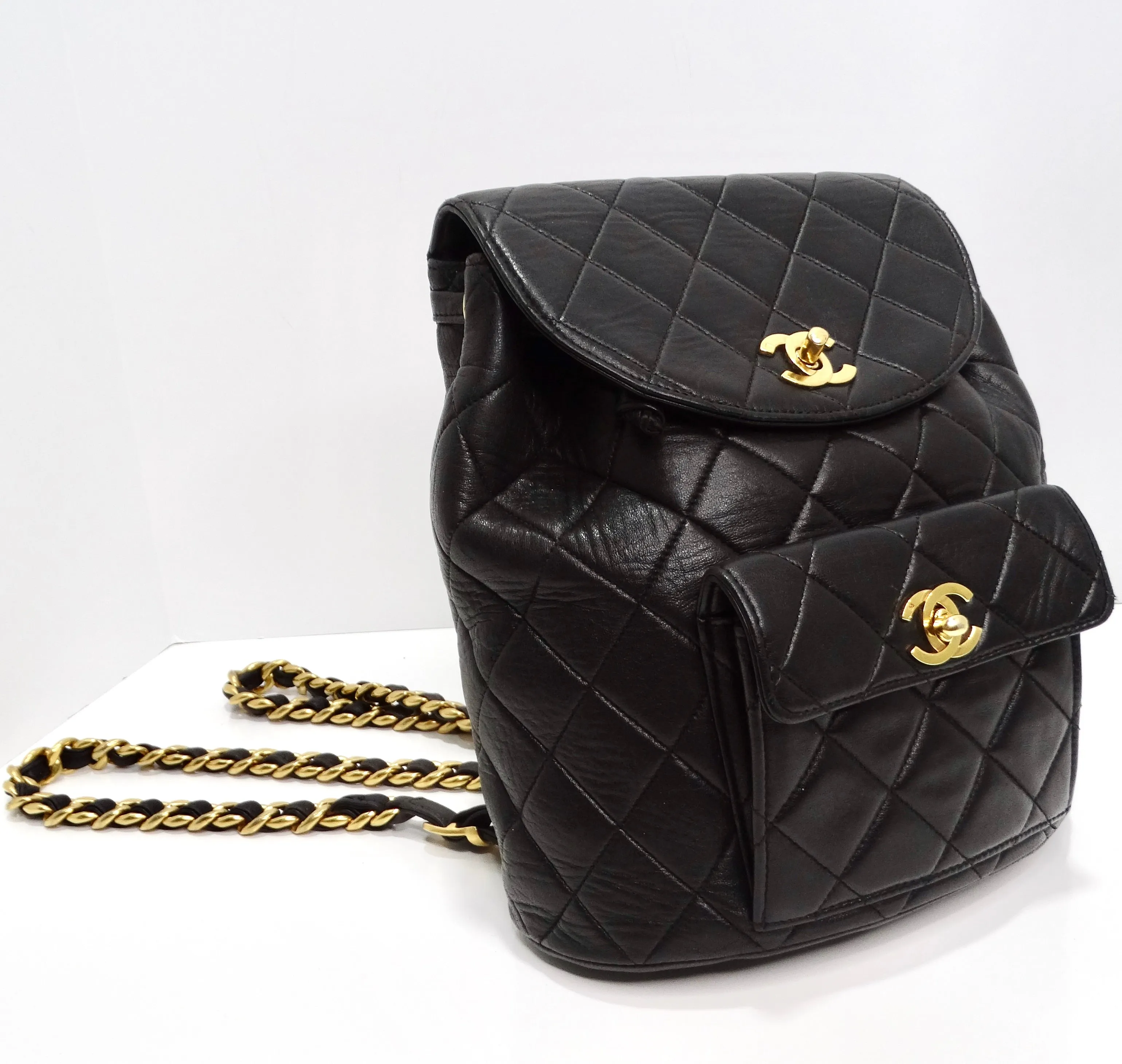 Chanel 1990s Lambskin Quilted Backpack