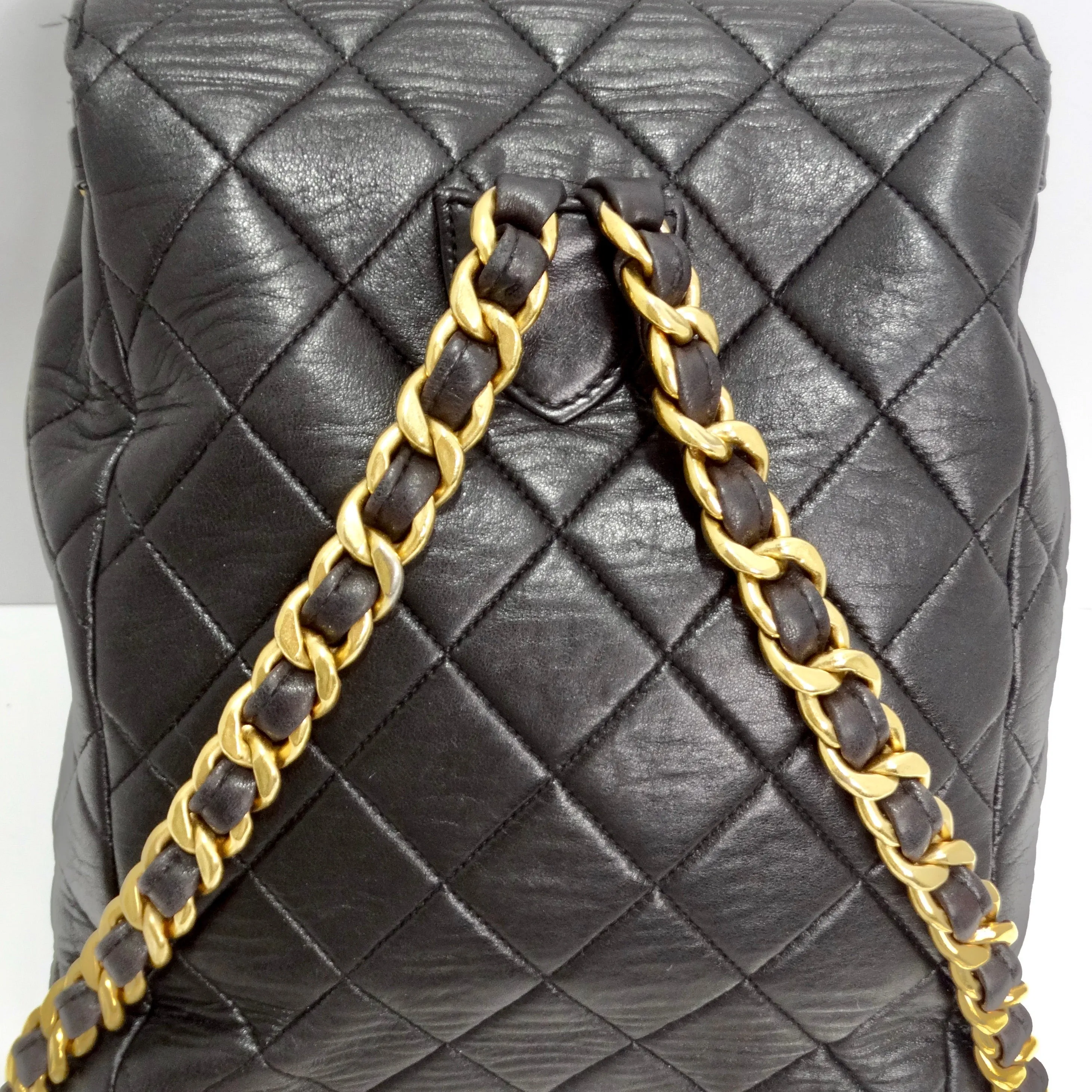 Chanel 1990s Lambskin Quilted Backpack