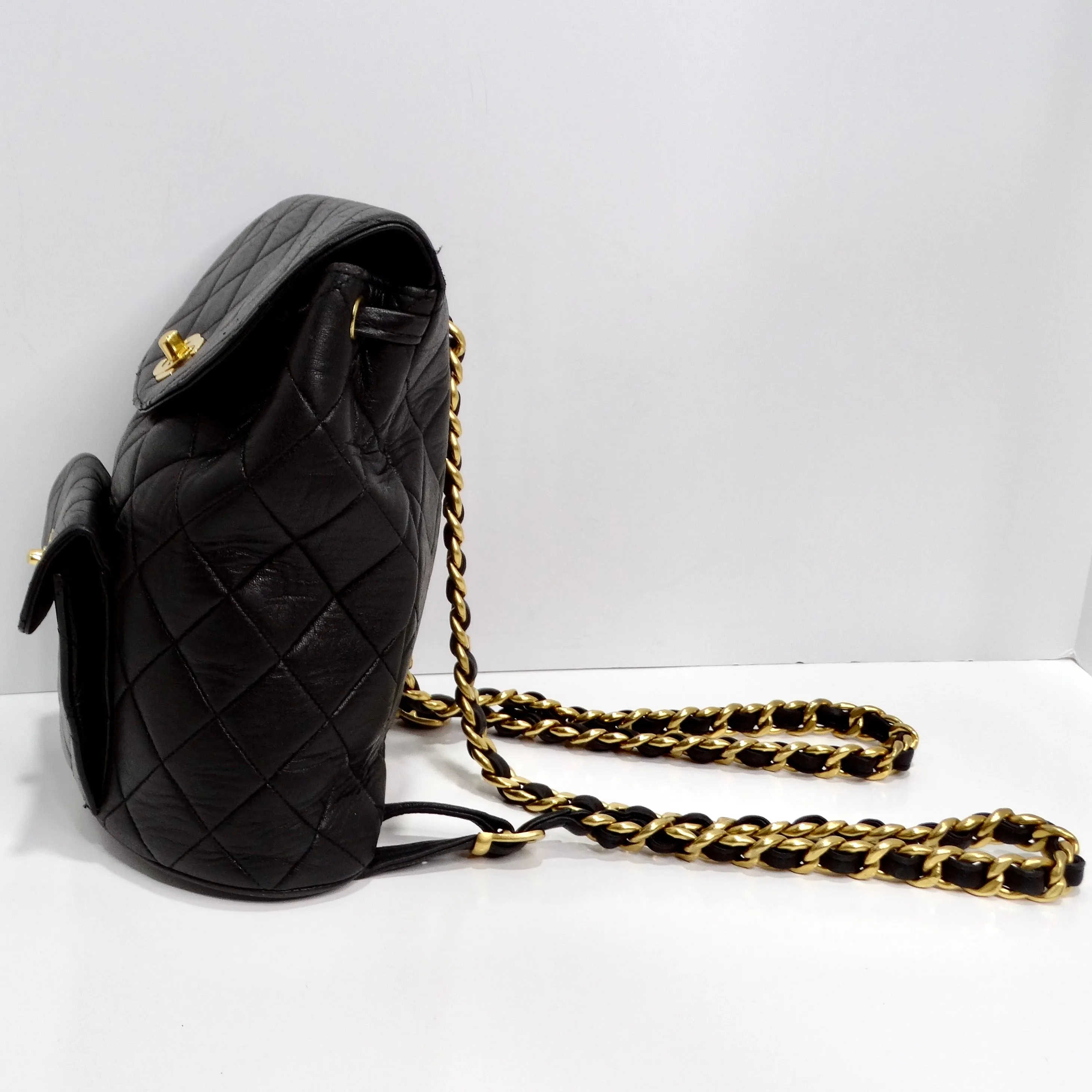 Chanel 1990s Lambskin Quilted Backpack