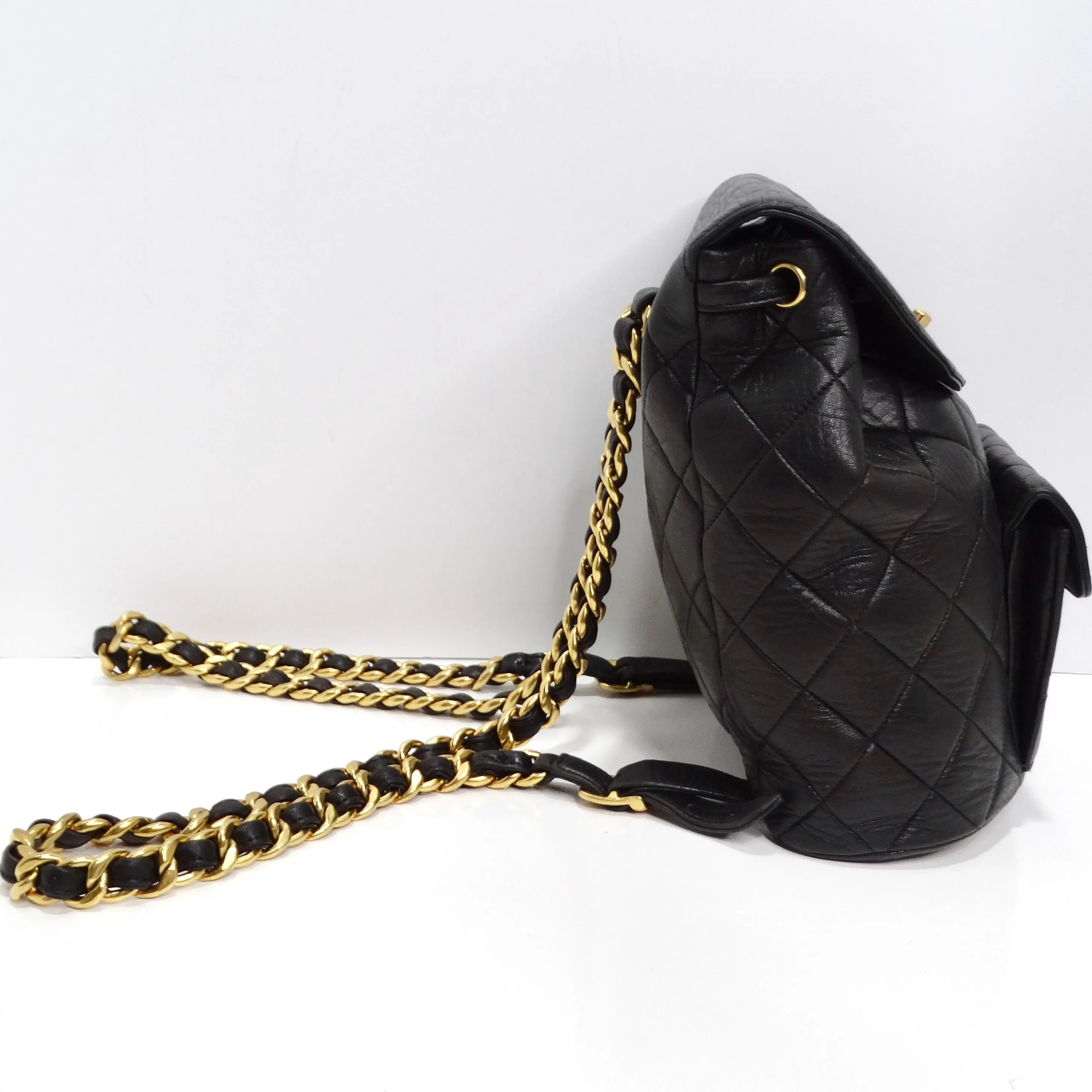 Chanel 1990s Lambskin Quilted Backpack