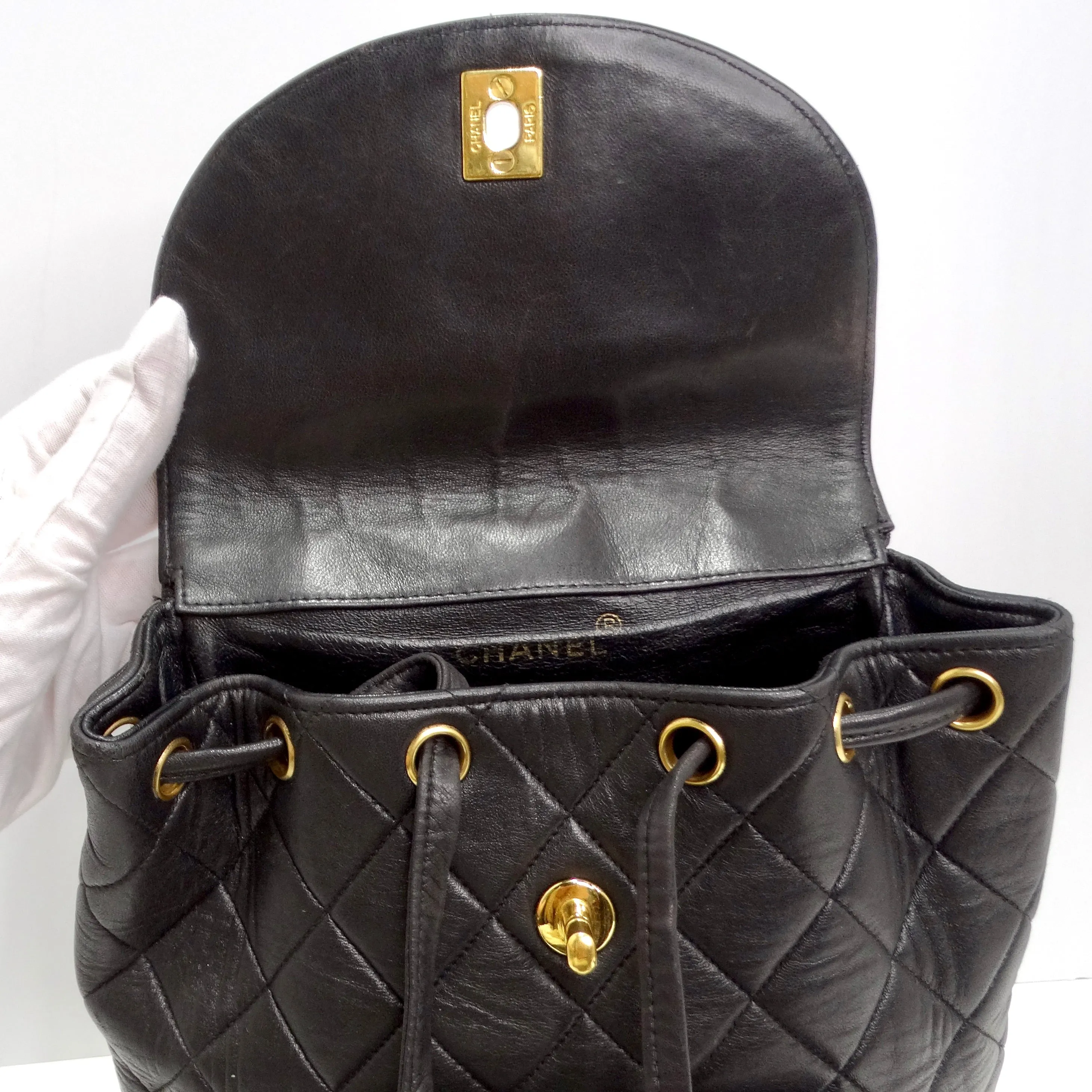 Chanel 1990s Lambskin Quilted Backpack