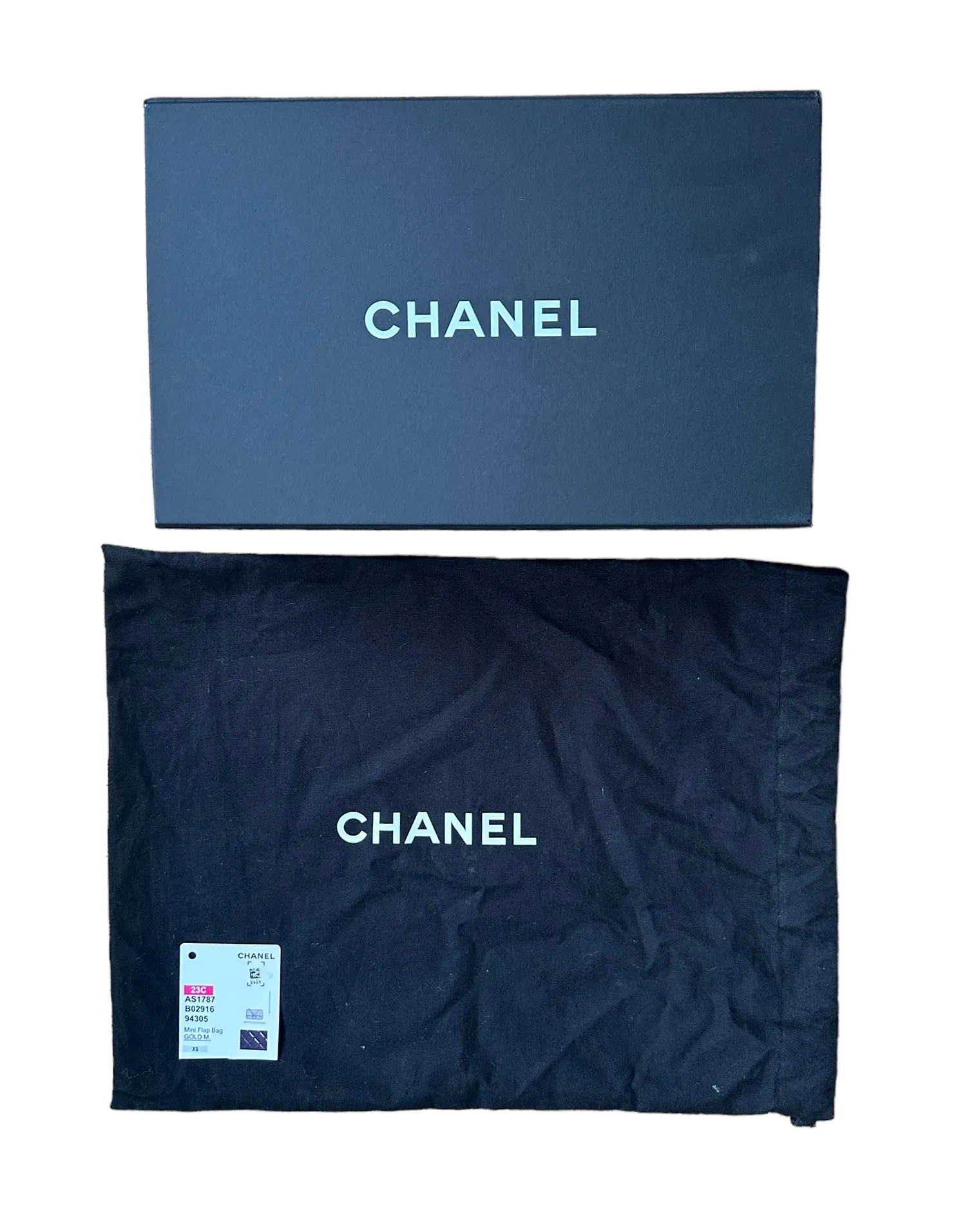 Chanel 2023 Black Lambskin Quilted Rectangular CC Pearl Crush Mini Flap Bag