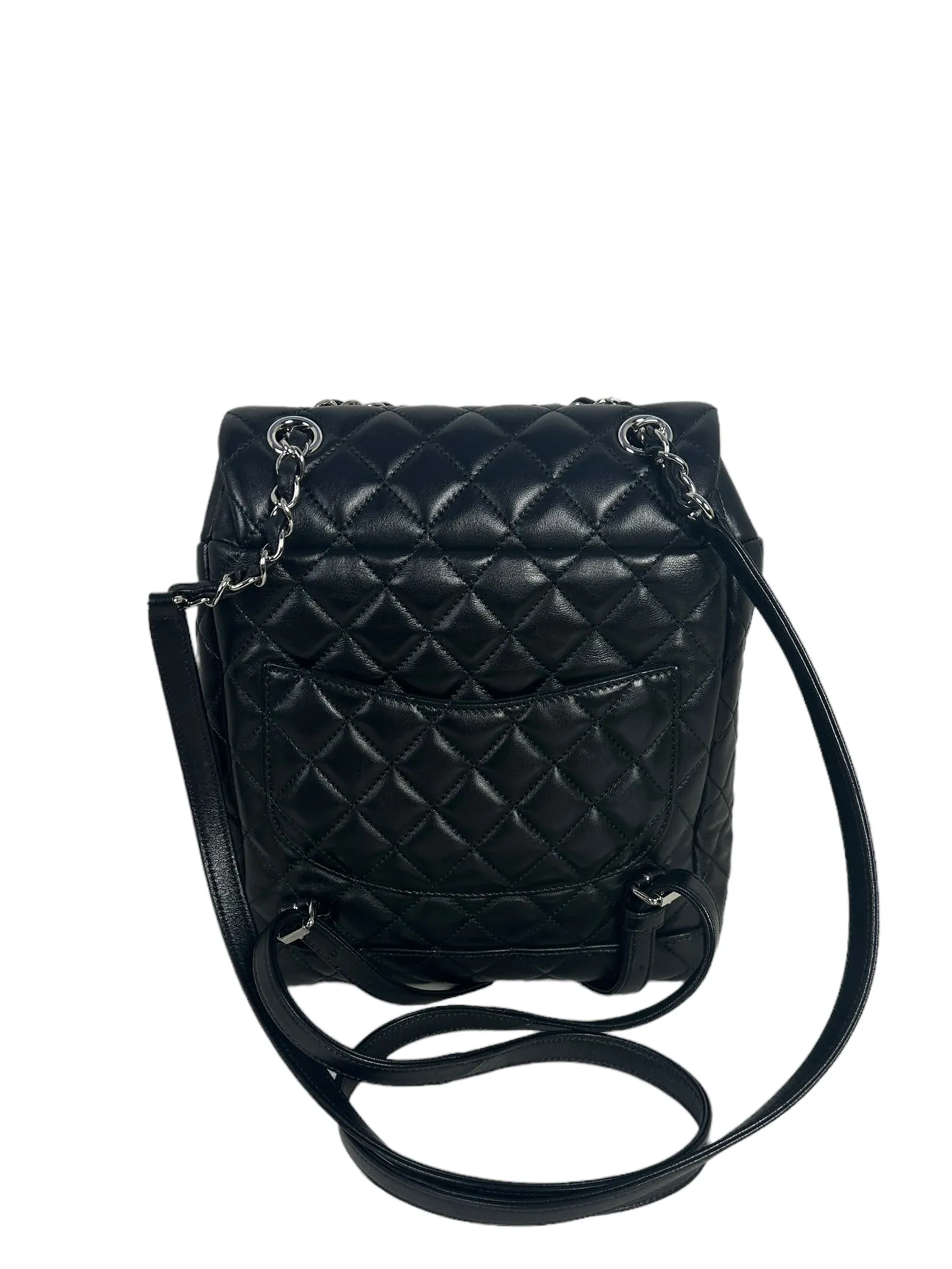 Chanel Black Lambskin Quilted Small Urban Spirit Backpack Bag