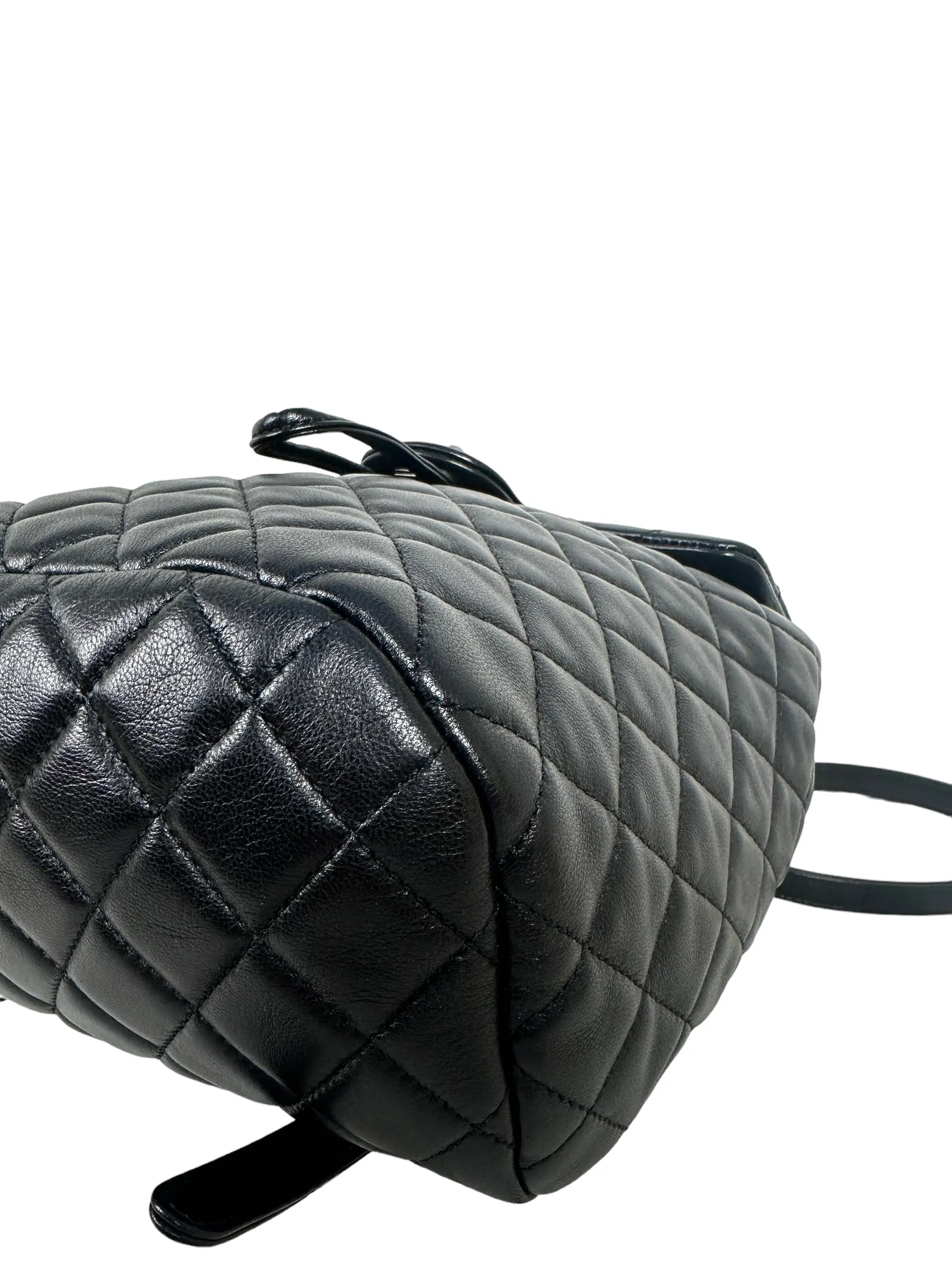 Chanel Black Lambskin Quilted Small Urban Spirit Backpack Bag