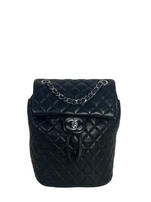 Chanel Black Lambskin Quilted Small Urban Spirit Backpack Bag