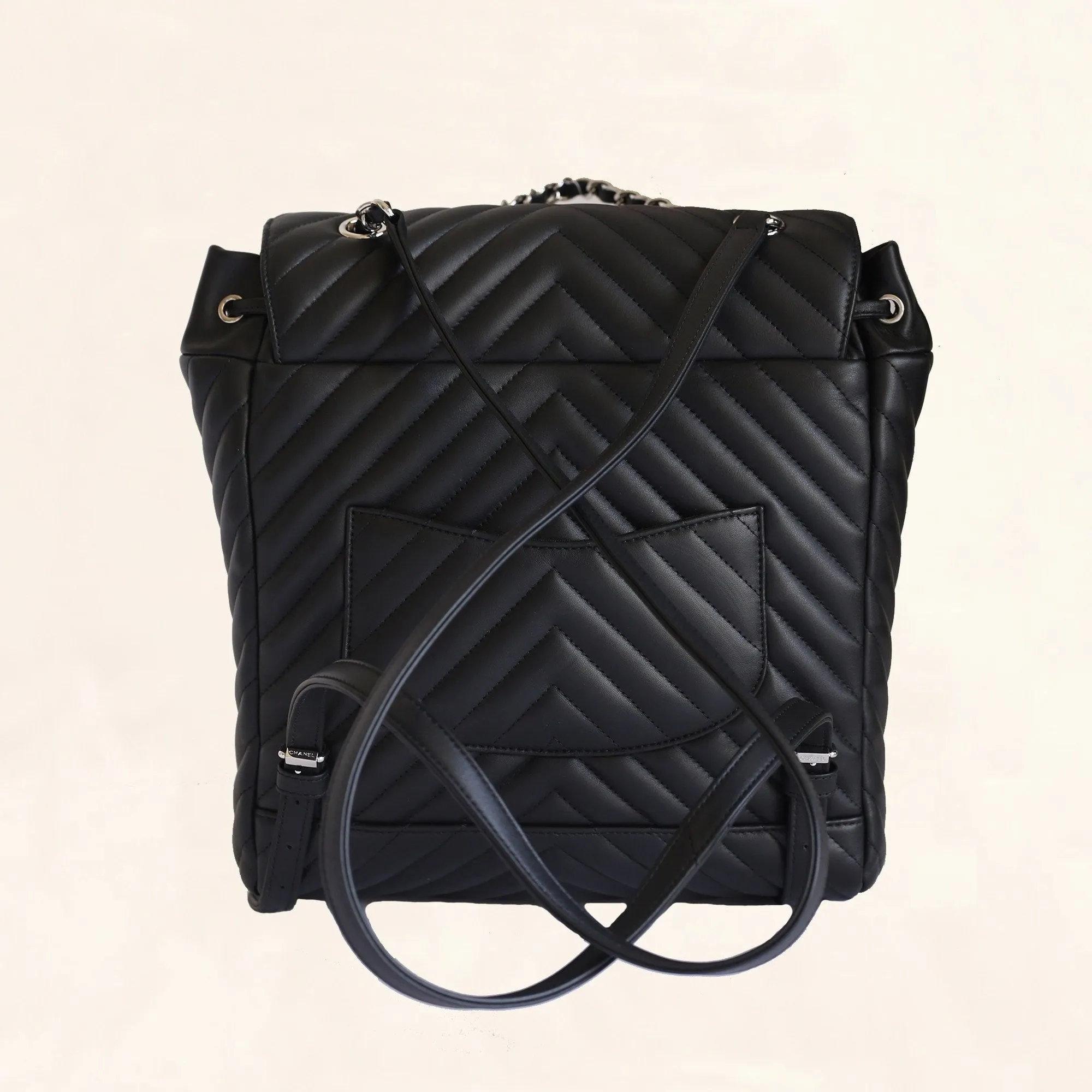 Chanel | Chevron Urban Spirit Backpack with Silver Hardware | Large