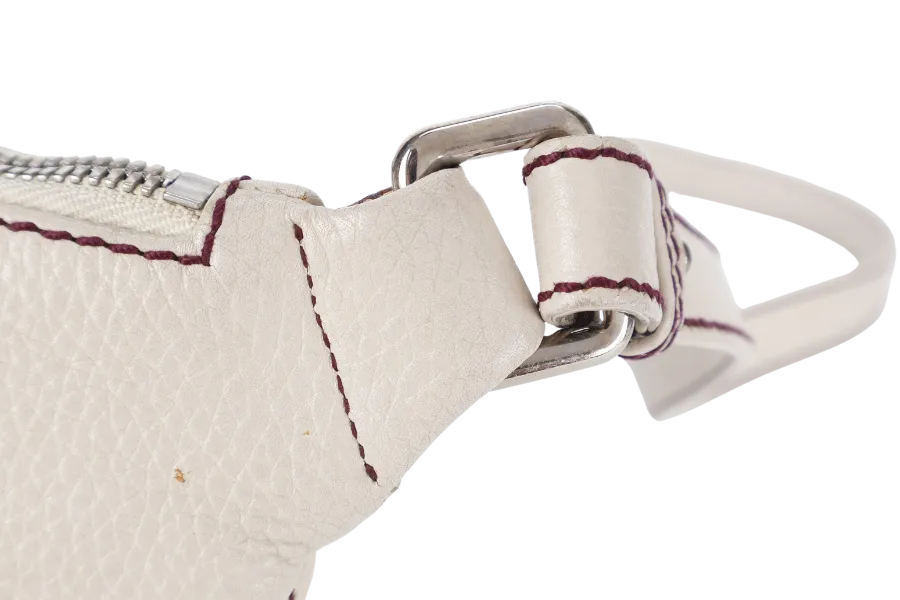 CHANEL LAX TASSEL CROSSBODY BAG SMALL CREAM GRAIN SILVER HARDWARE (8209xxx) NO DUST COVER