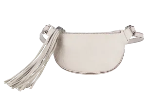 CHANEL LAX TASSEL CROSSBODY BAG SMALL CREAM GRAIN SILVER HARDWARE (8209xxx) NO DUST COVER