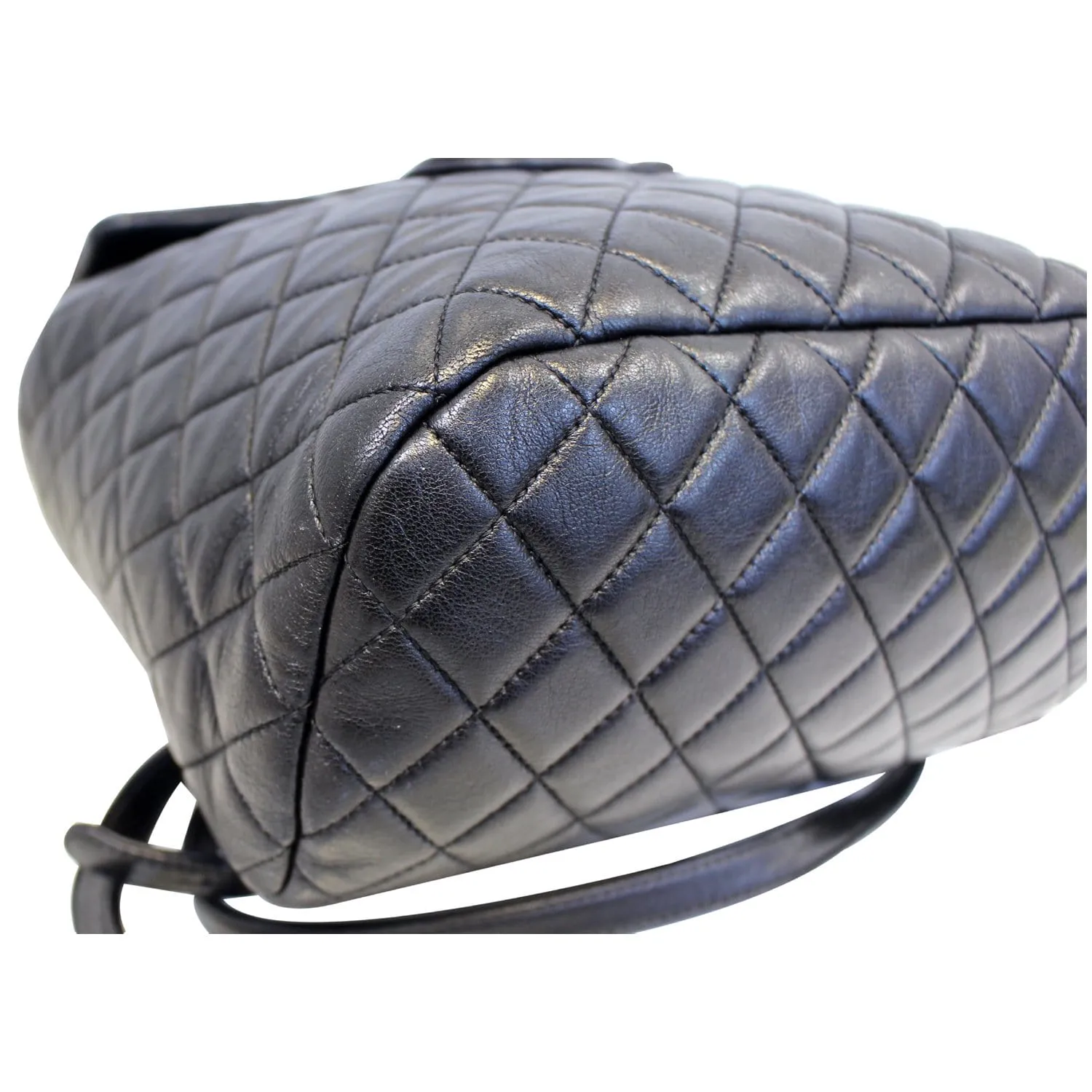 CHANEL Urban Spirit Lambskin Leather Backpack Bag Black