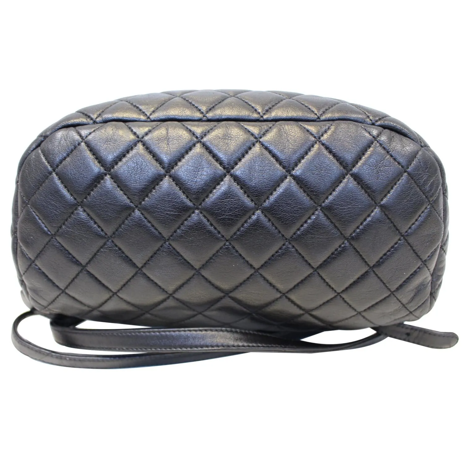 CHANEL Urban Spirit Lambskin Leather Backpack Bag Black