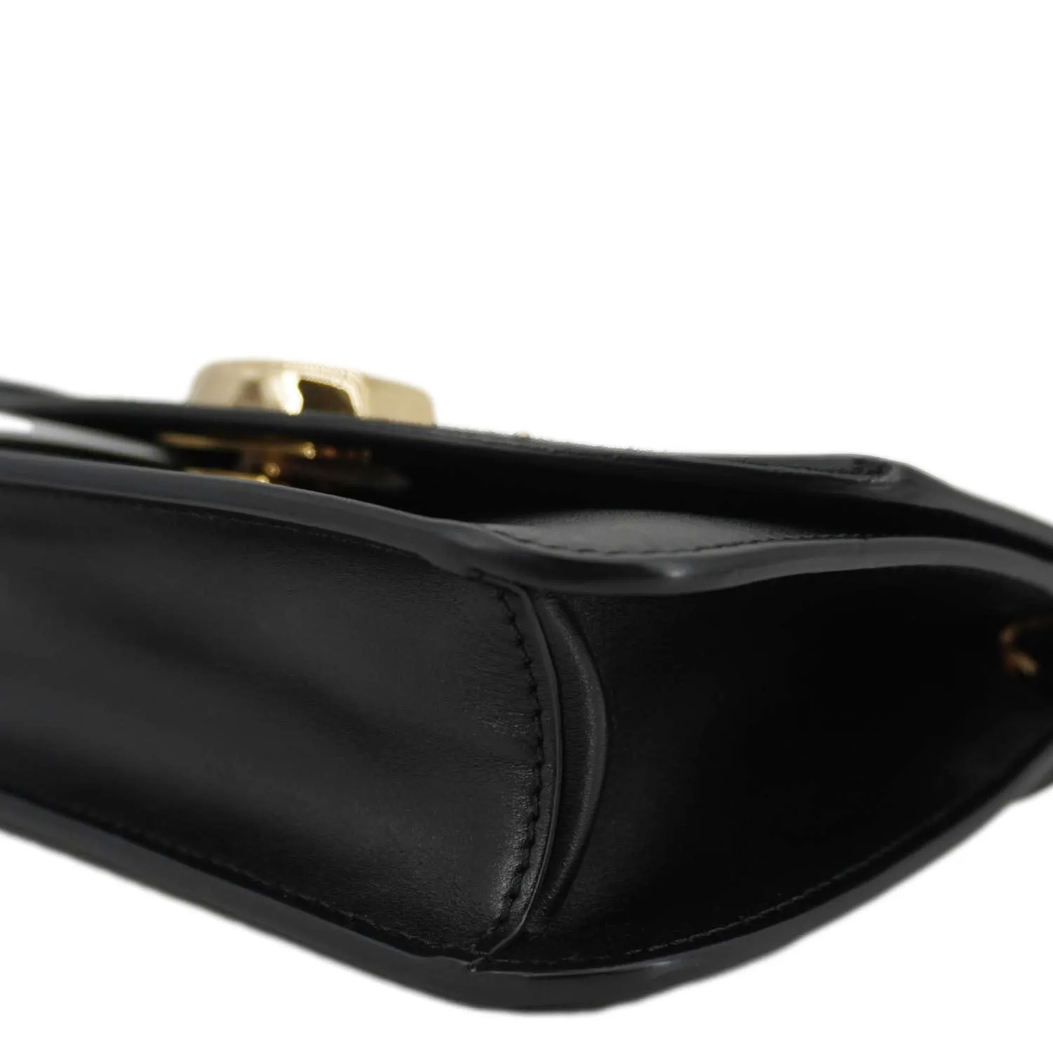 CHLOE C Chain Suede Clutch Crossbody Bag Black