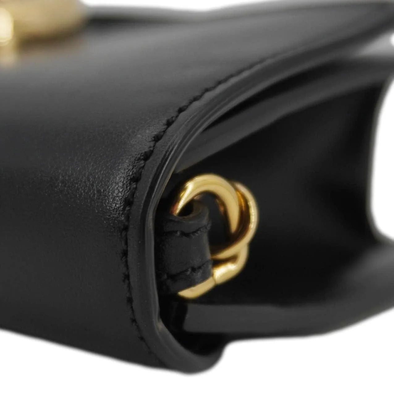 CHLOE C Chain Suede Clutch Crossbody Bag Black