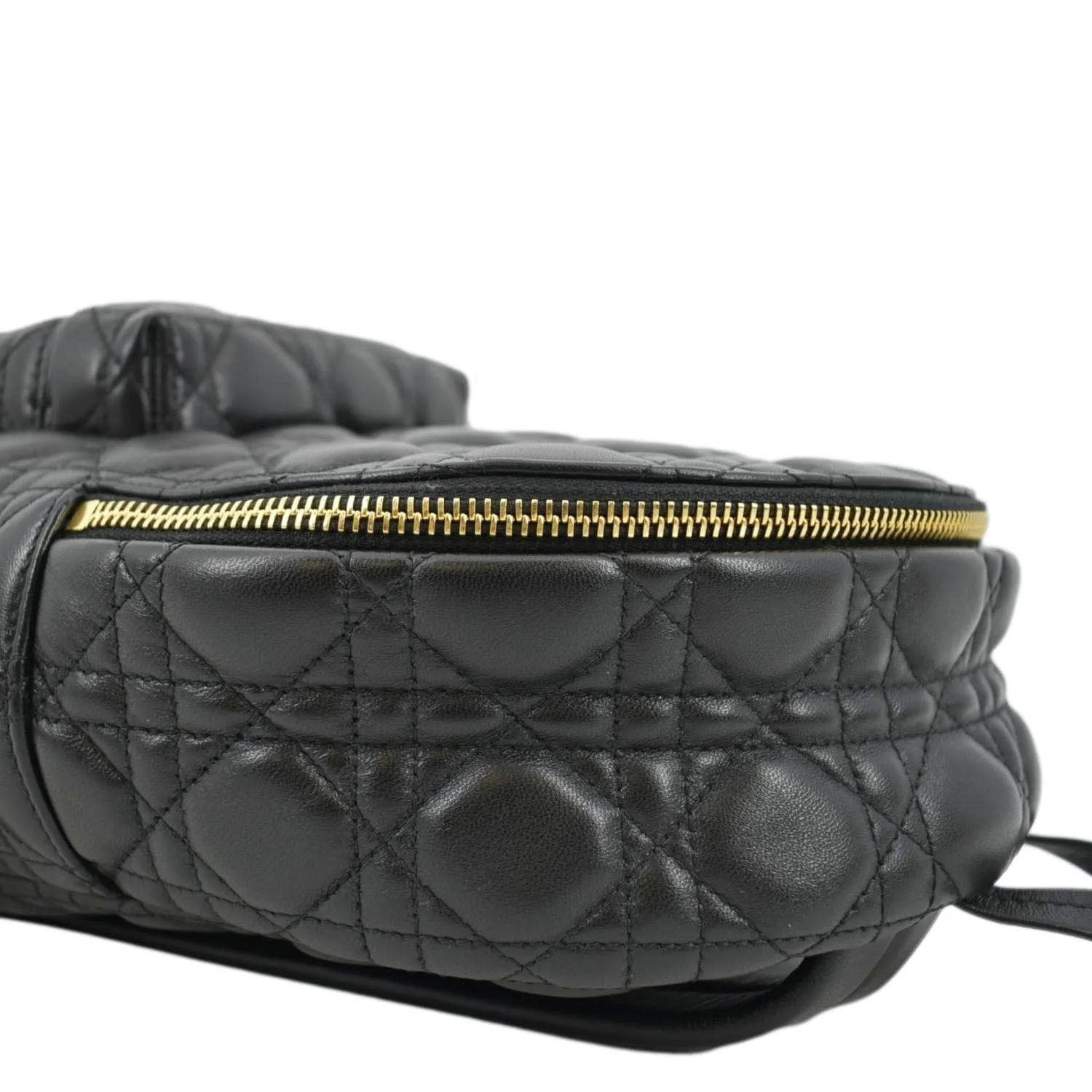 CHRISTIAN DIOR Cannage Quilted Leather Backpack Black