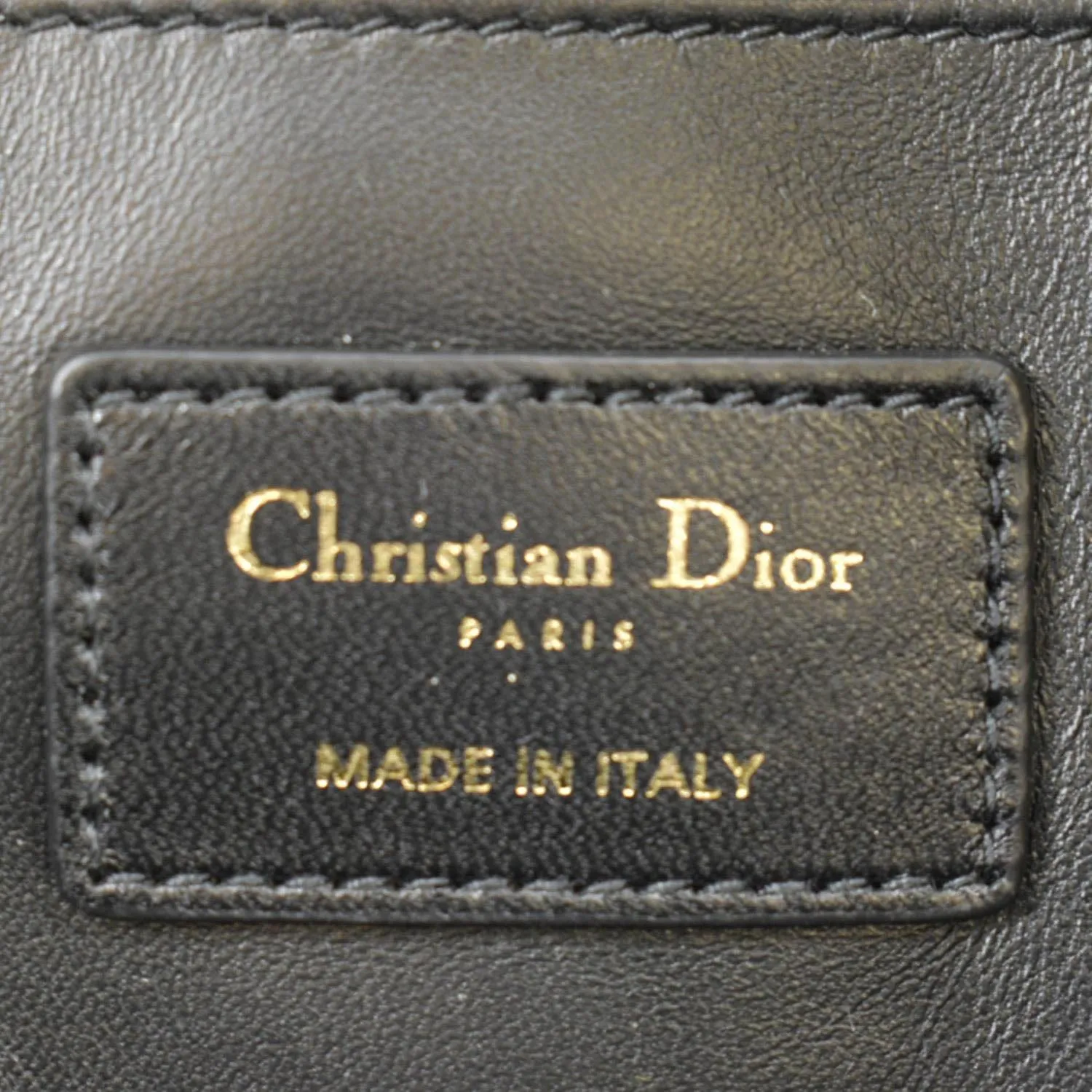CHRISTIAN DIOR Cannage Quilted Leather Backpack Black