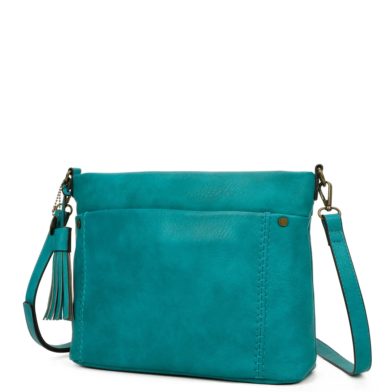 Christina Crossbody Vegan Leather Bag - Teal
