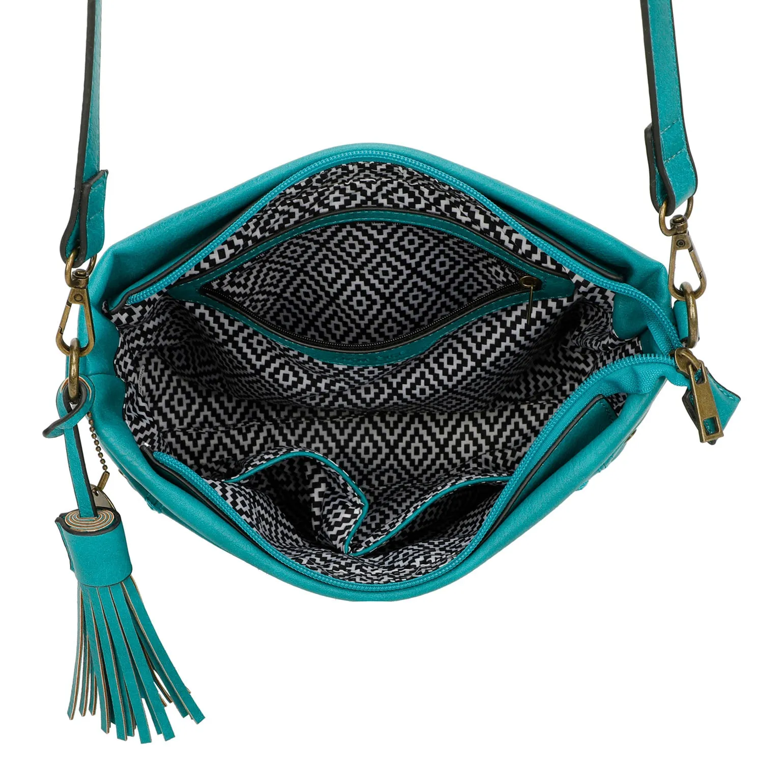 Christina Crossbody Vegan Leather Bag - Teal