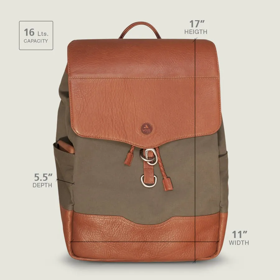 City Hunter – Canvas and Leather Backpack
