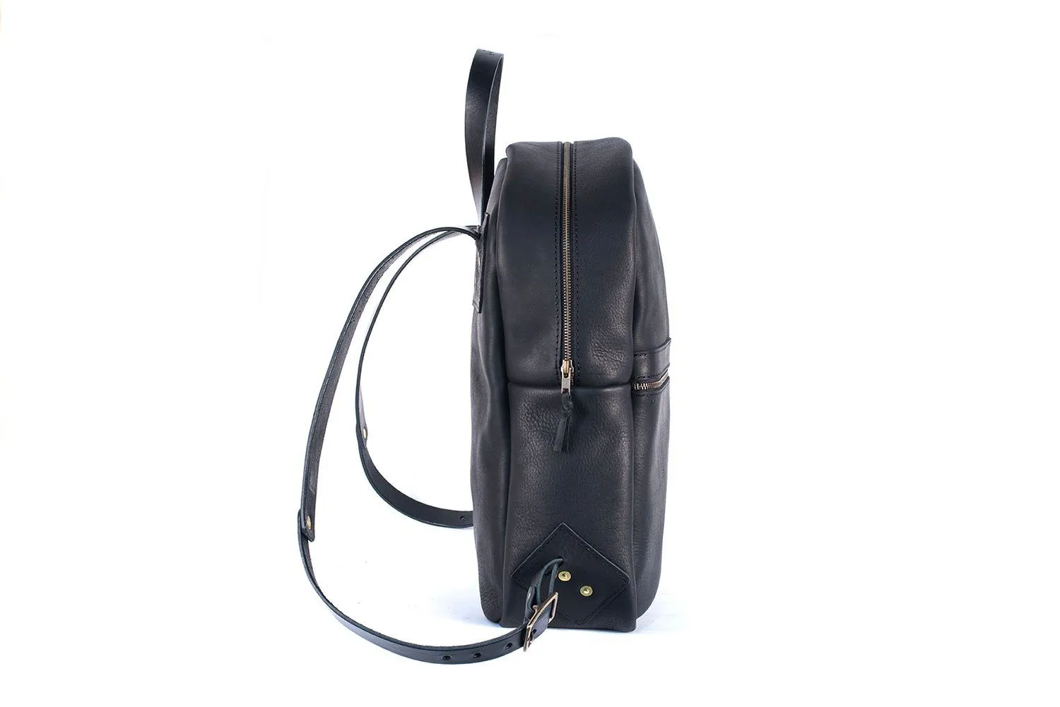 CLASSIC ZIPPERED LEATHER BACKPACK (RTS)
