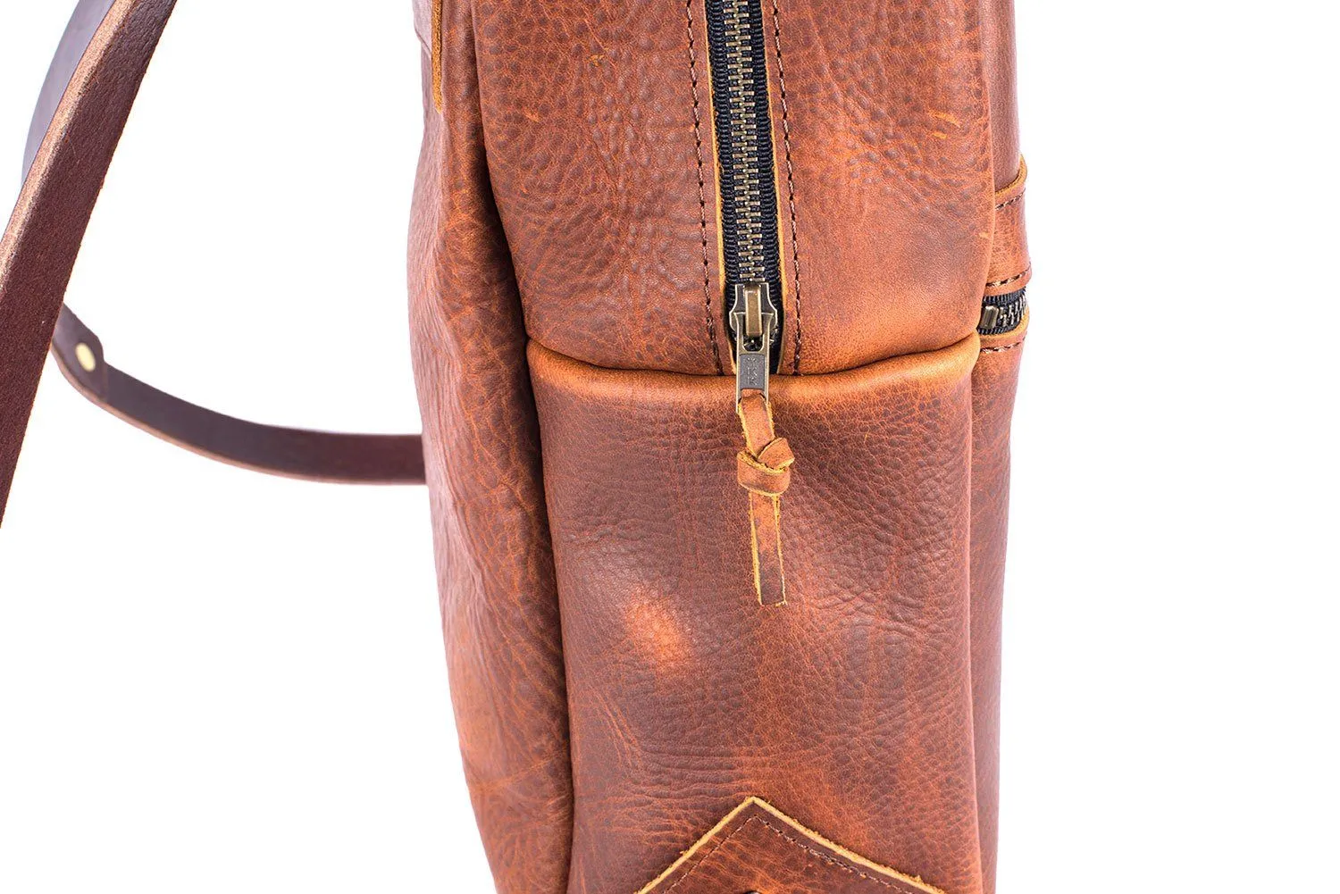 CLASSIC ZIPPERED LEATHER BACKPACK (RTS)