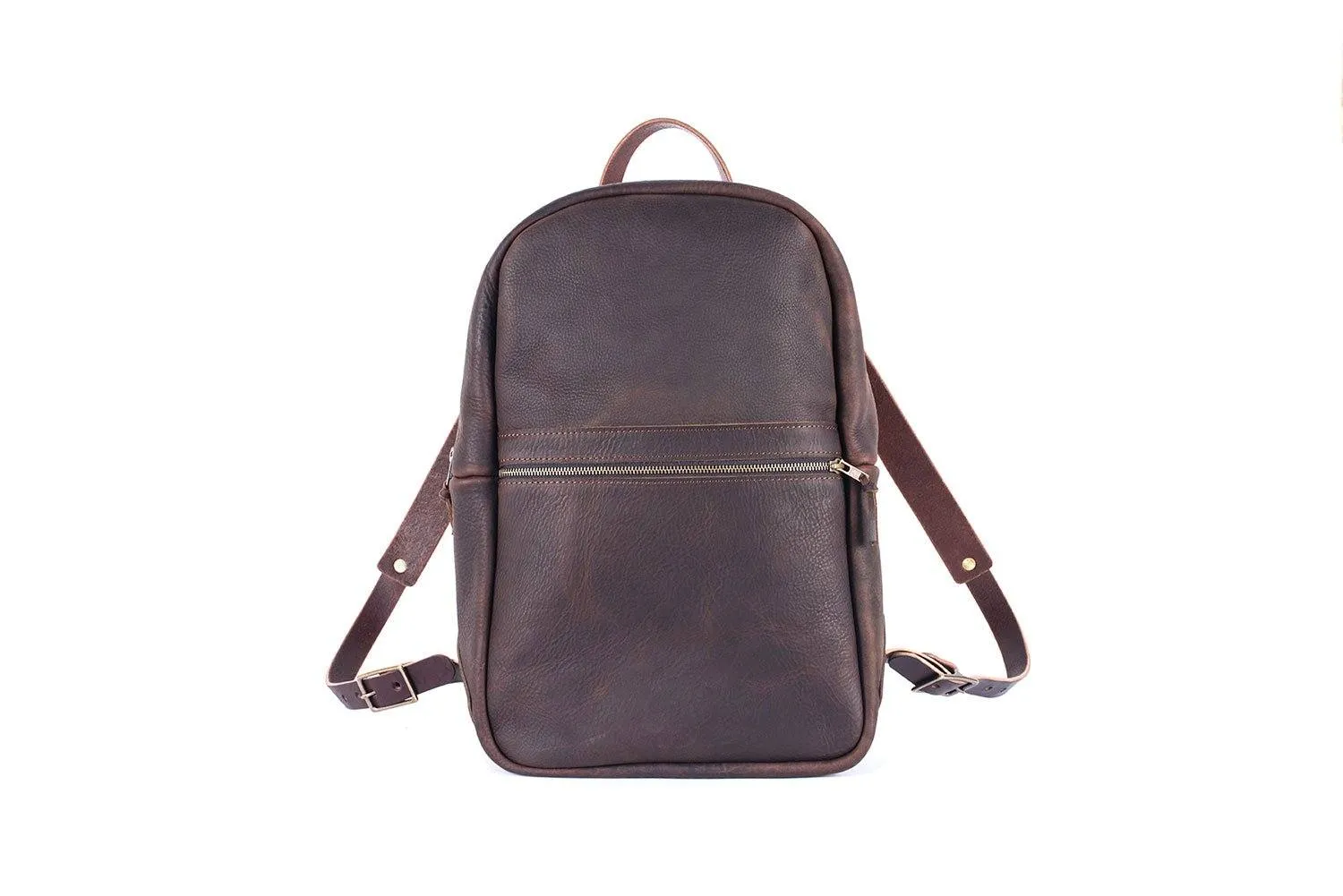 CLASSIC ZIPPERED LEATHER BACKPACK (RTS)