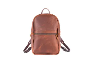 CLASSIC ZIPPERED LEATHER BACKPACK (RTS)