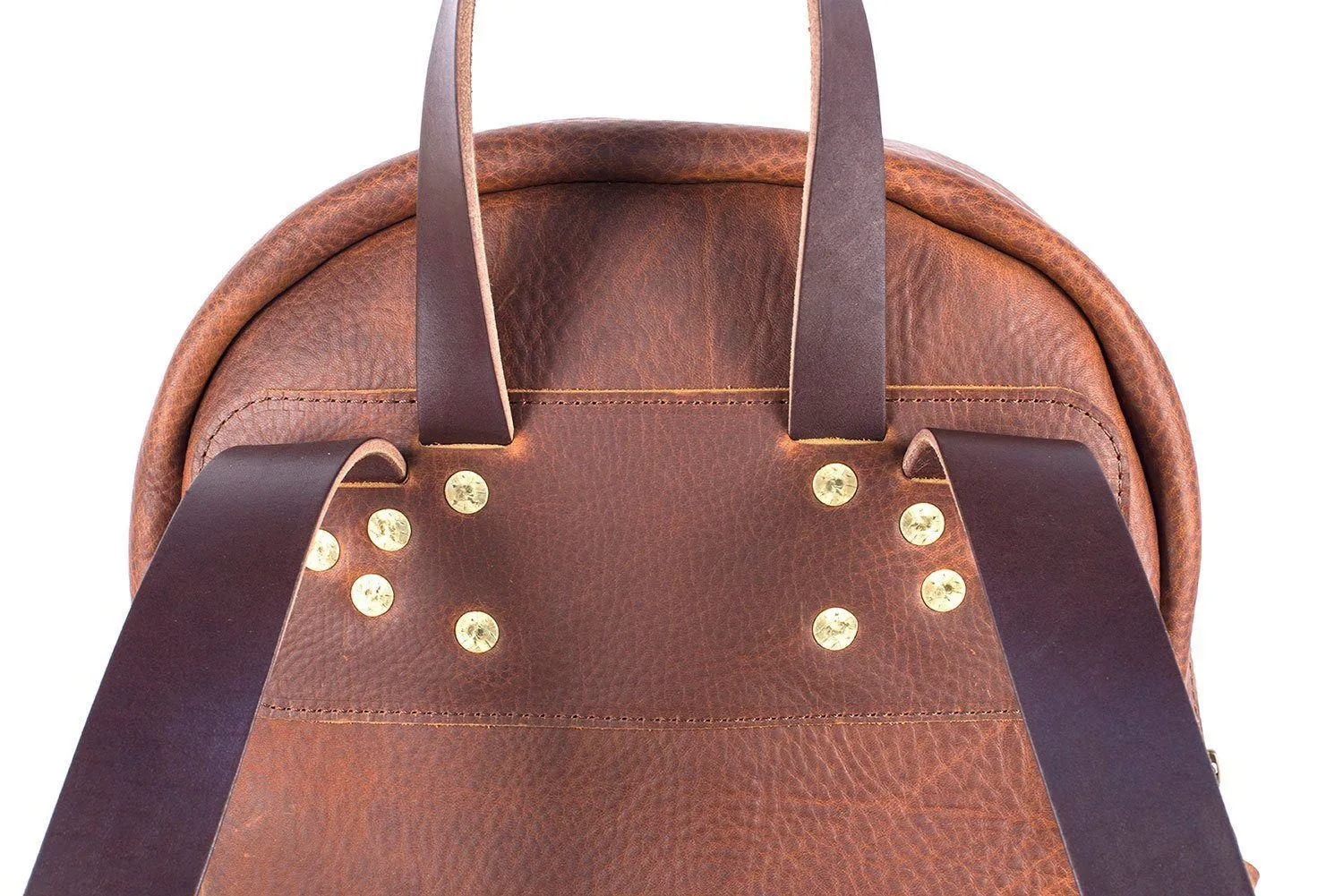 CLASSIC ZIPPERED LEATHER BACKPACK (RTS)