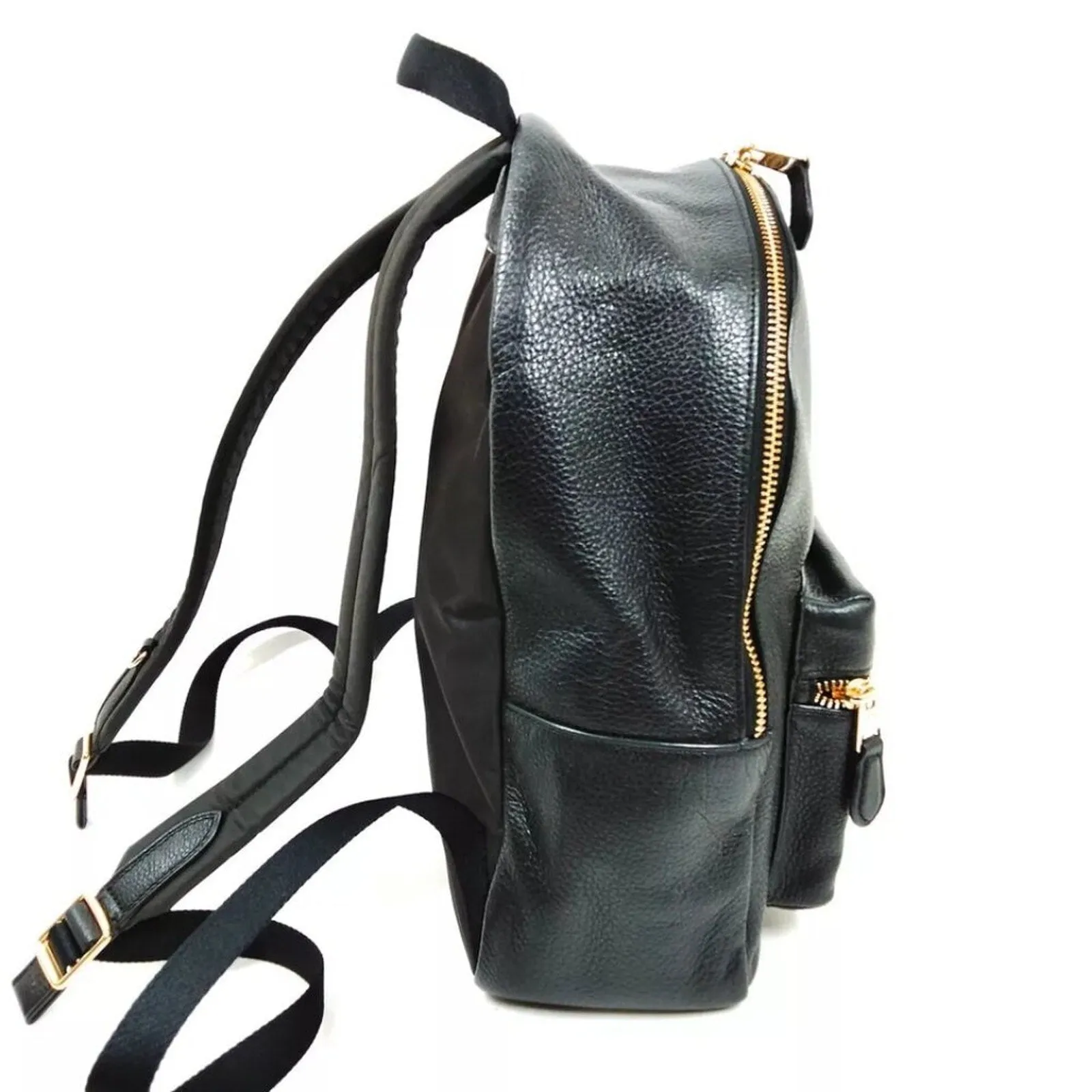 COACH Black Leather Backpack Bag