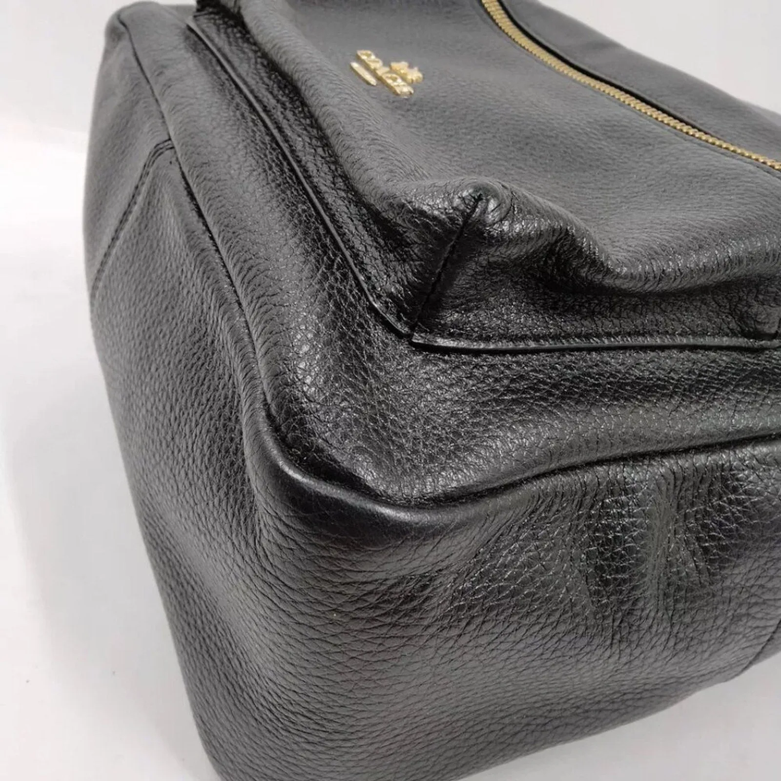 COACH Black Leather Backpack Bag