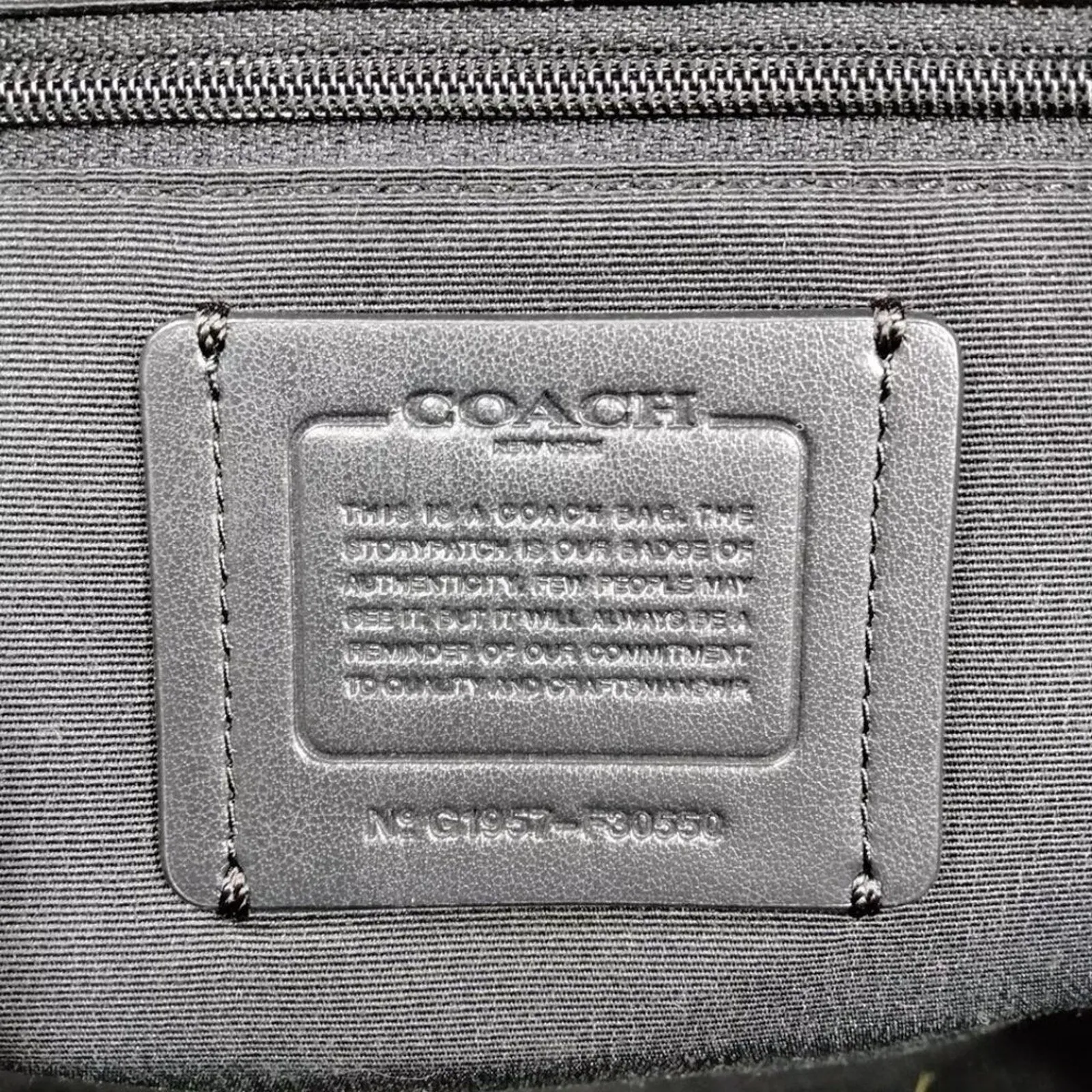 COACH Black Leather Backpack Bag