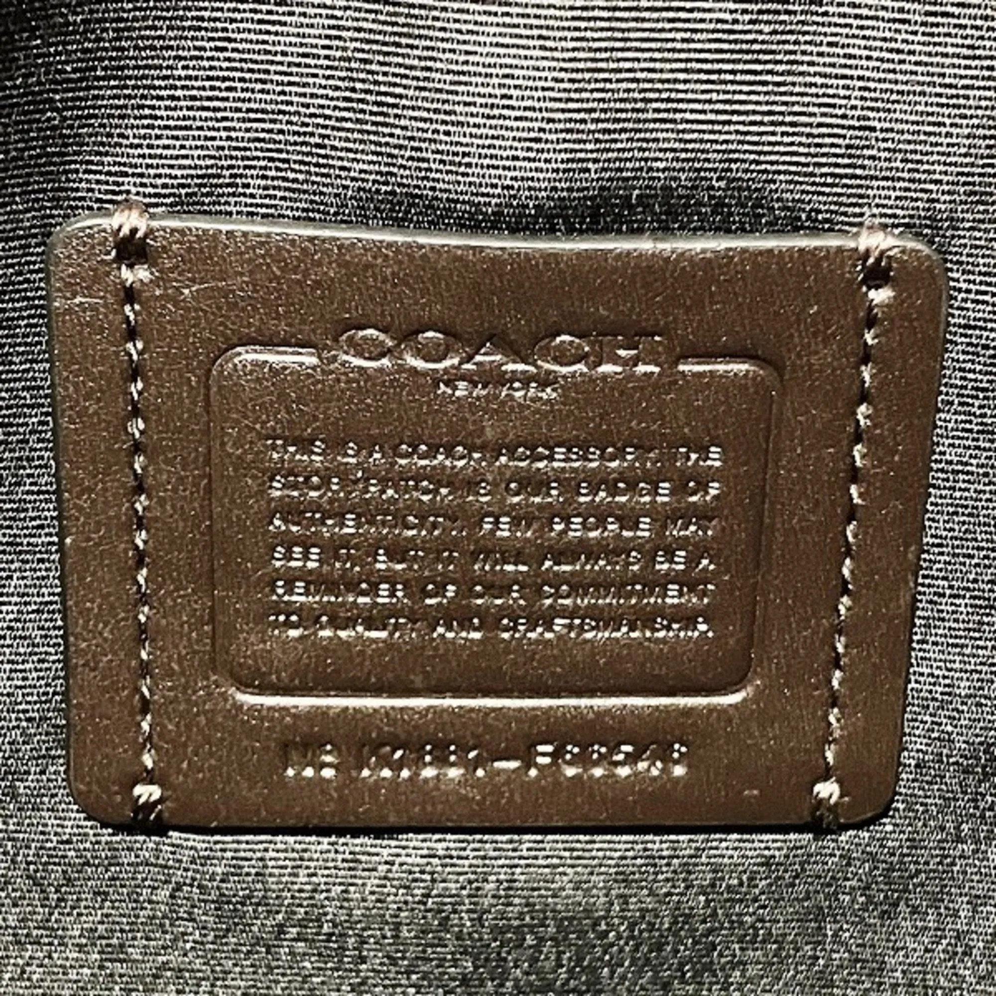 Coach COACH Signature F66546 Leather Bag Clutch Men's Women's