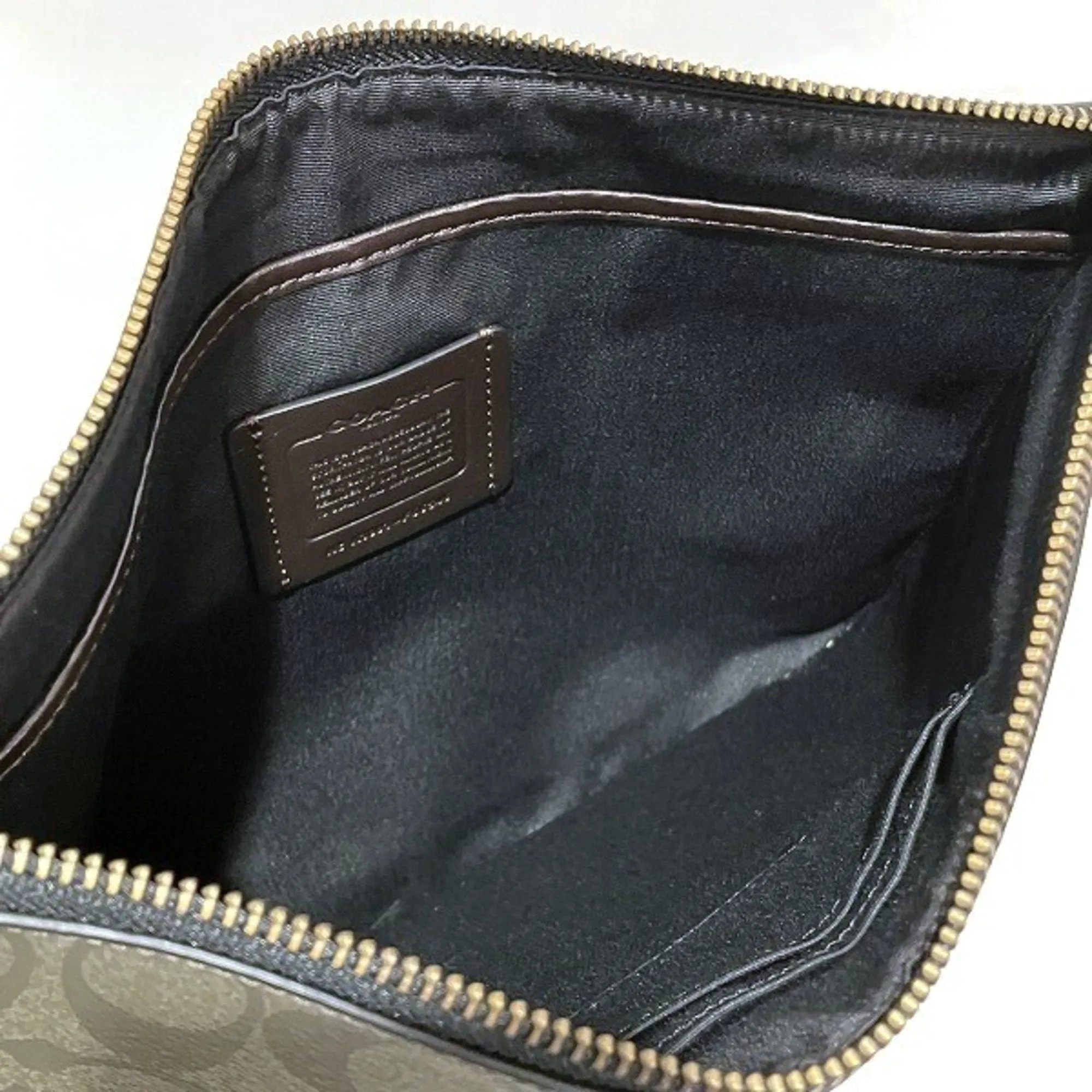 Coach COACH Signature F66546 Leather Bag Clutch Men's Women's