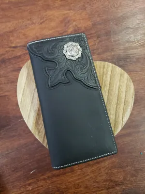 Concho Men's Wallet: Black