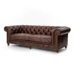 Conrad Chesterfield Leather Sofa