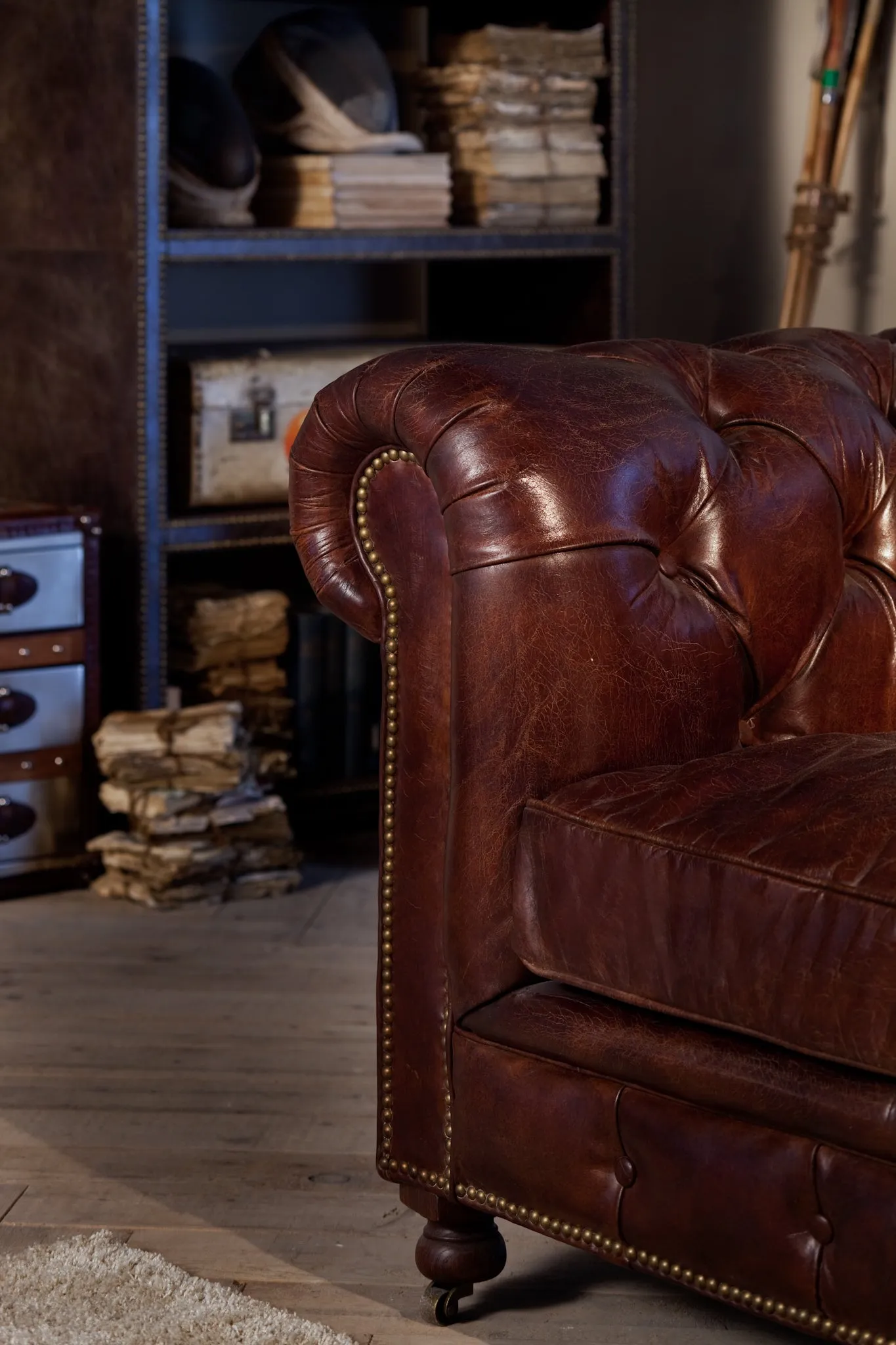 Conrad Chesterfield Leather Sofa