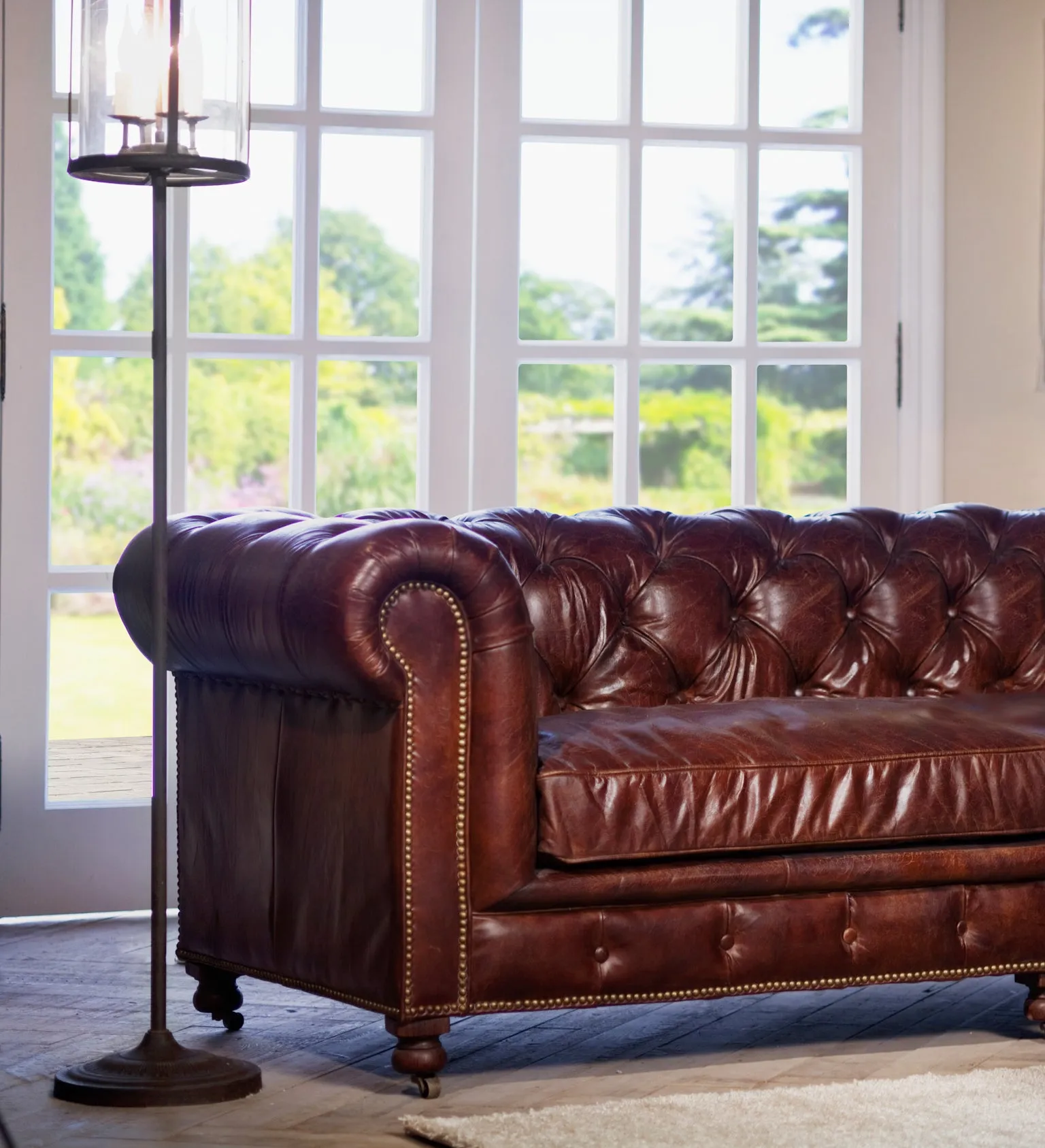 Conrad Chesterfield Leather Sofa