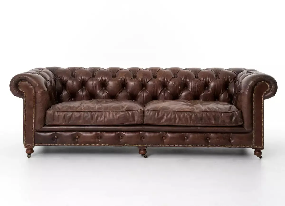 Conrad Chesterfield Leather Sofa