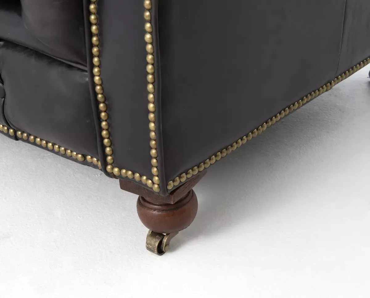 Conrad Chesterfield Leather Sofa