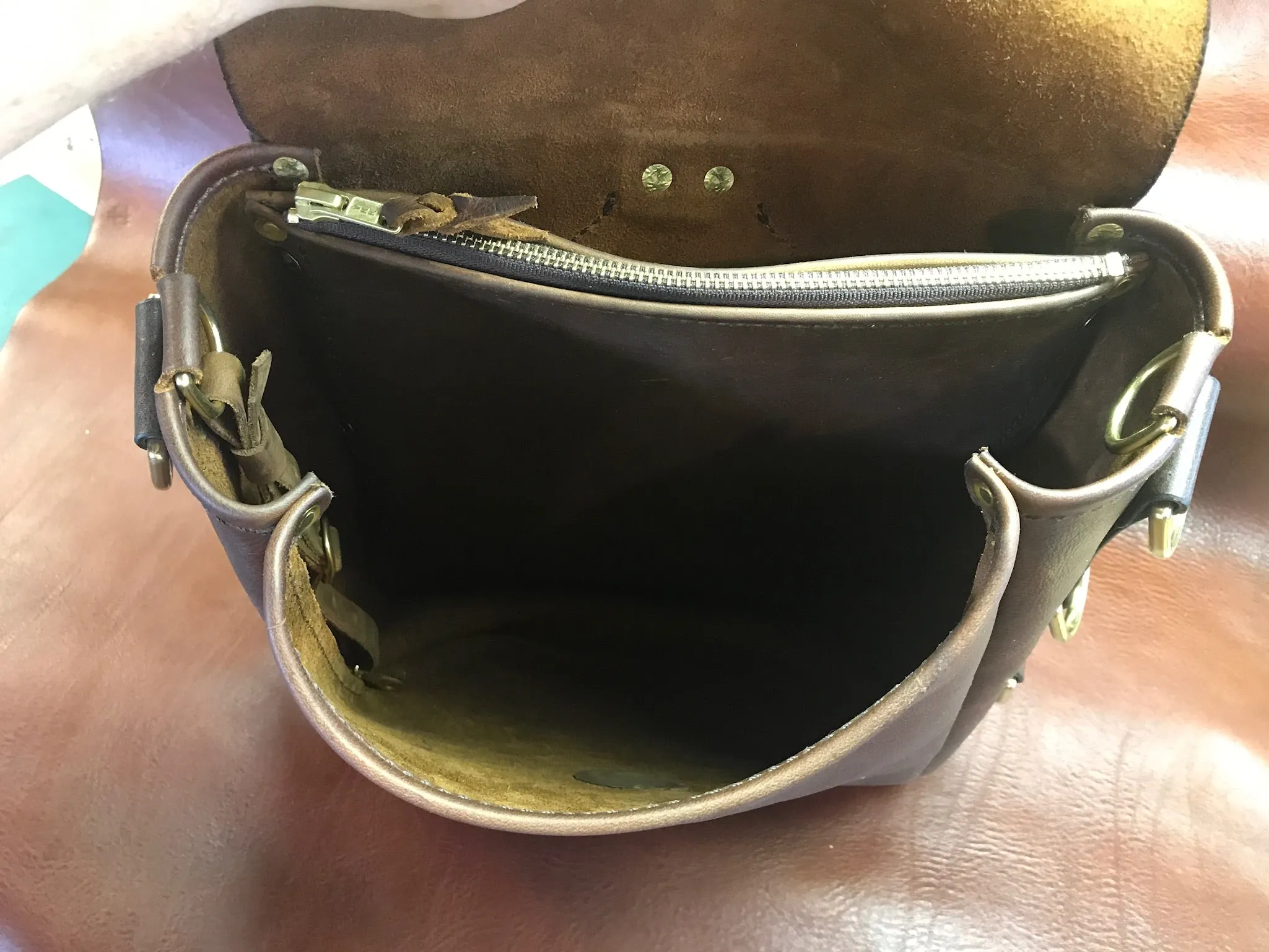Convertable Shoulder-Backpack Leather Bag