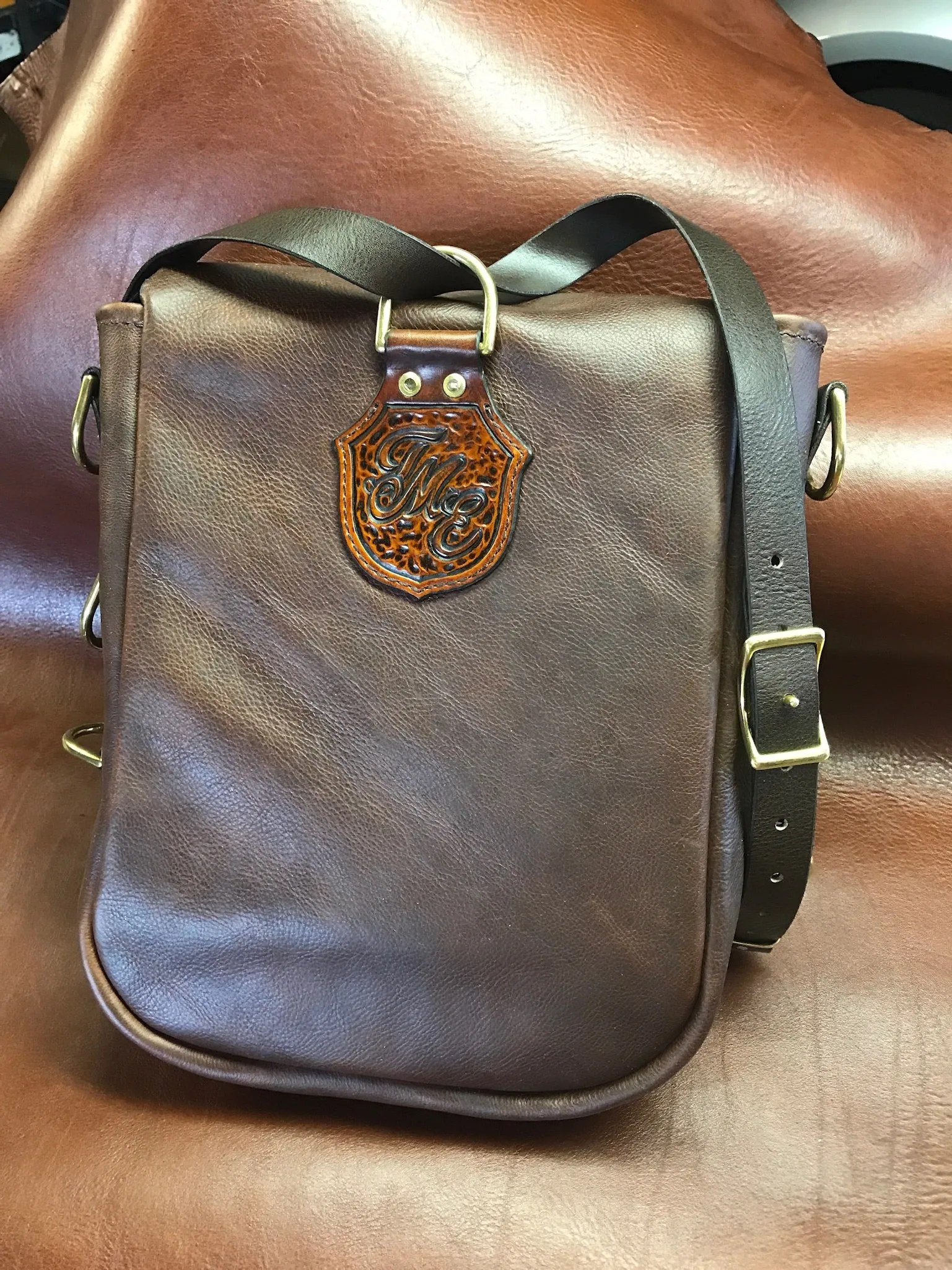 Convertable Shoulder-Backpack Leather Bag