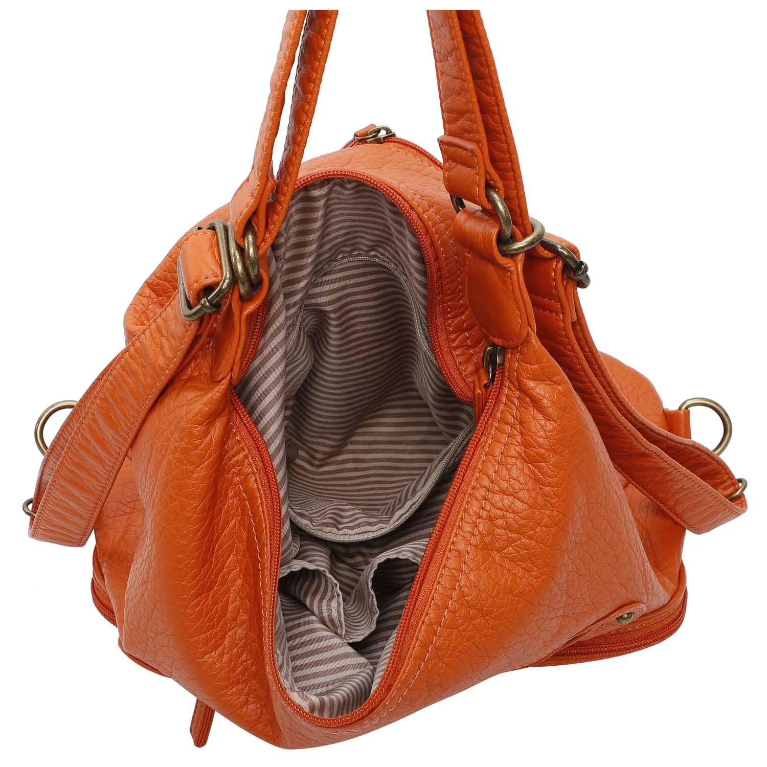 Convertible Crossbody Backpack - Orange