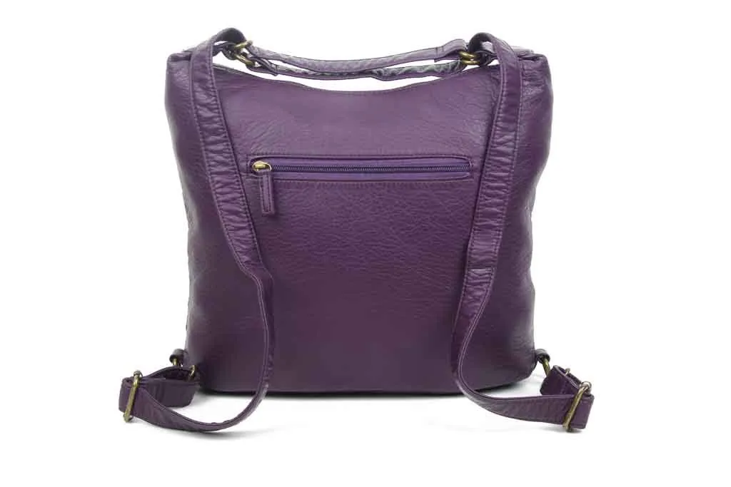 Convertible Crossbody Backpack - Purple