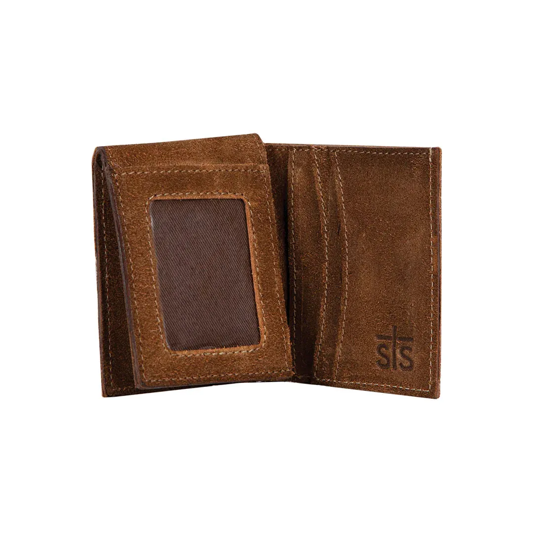 COWHIDE MEN'S HIDDEN CASH WALLET