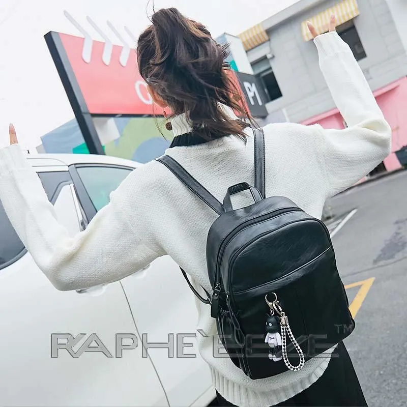 Cross body Classic Small Backpack for Woman - Classic Black Color