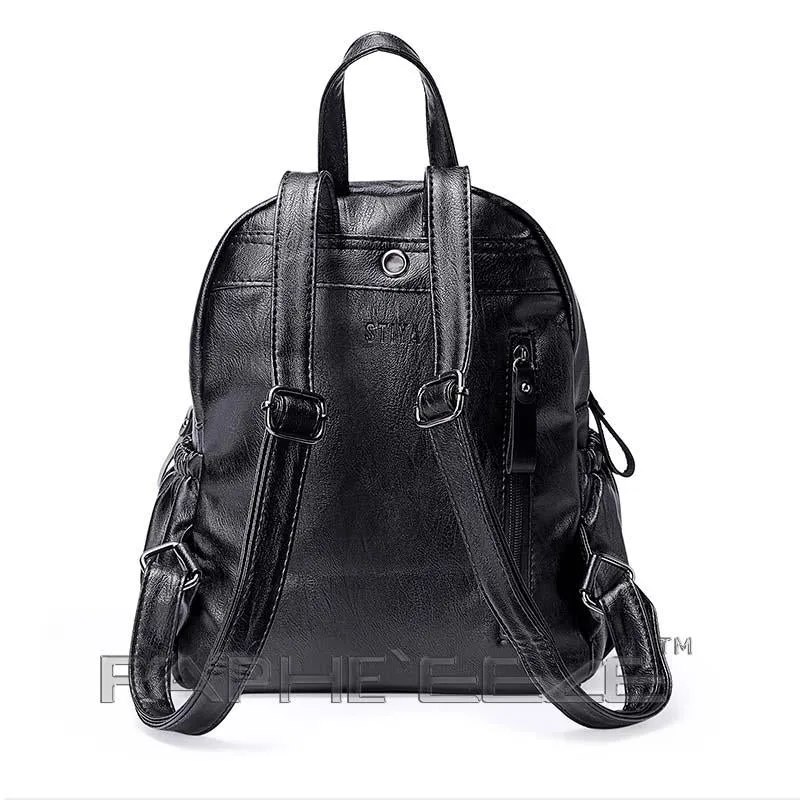 Cross body Classic Small Backpack for Woman - Classic Black Color